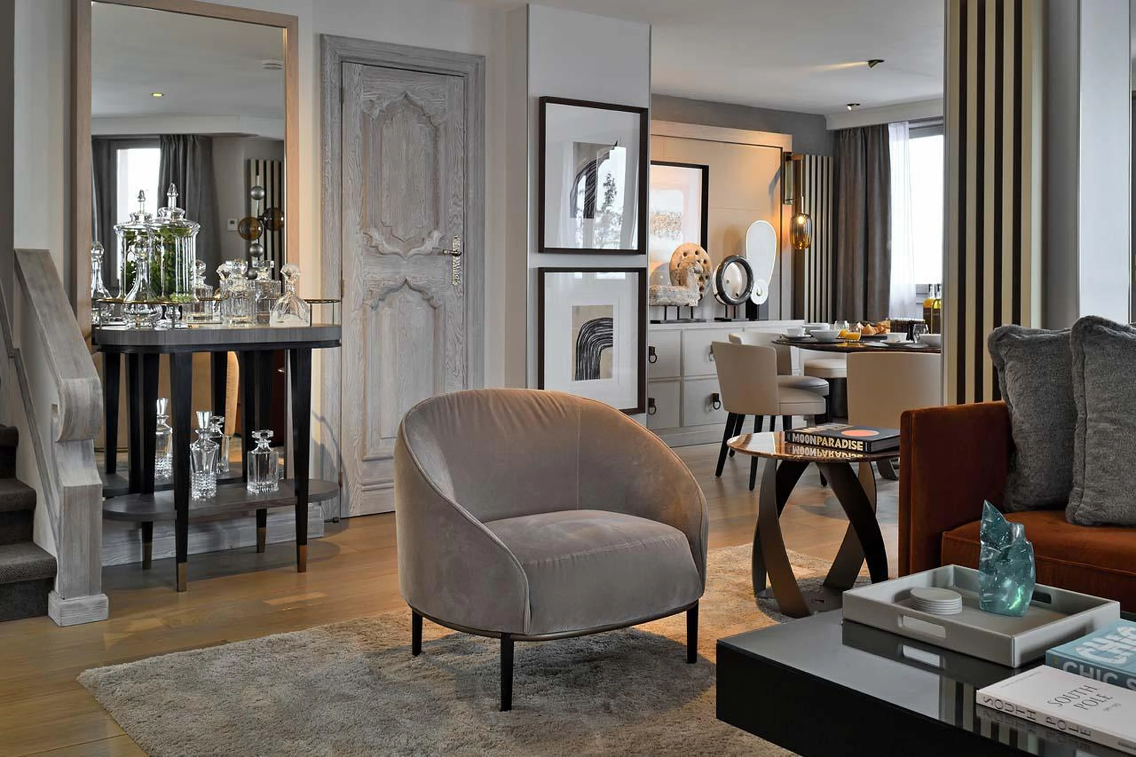 Modern living space at Apartment Chanrossa in Courchevel 1850