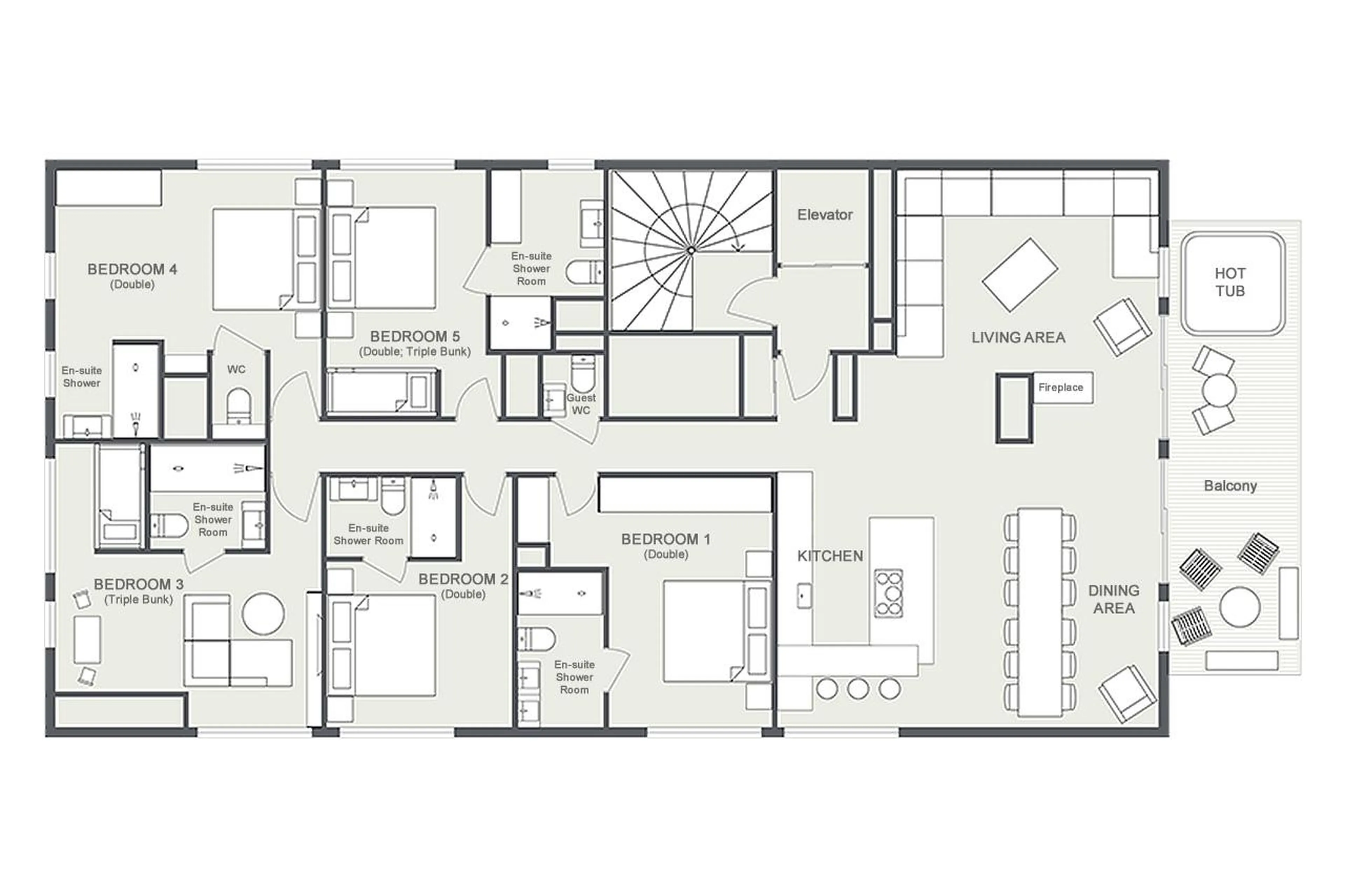 Floor plan of Apartment Chavinaud in Les Gets