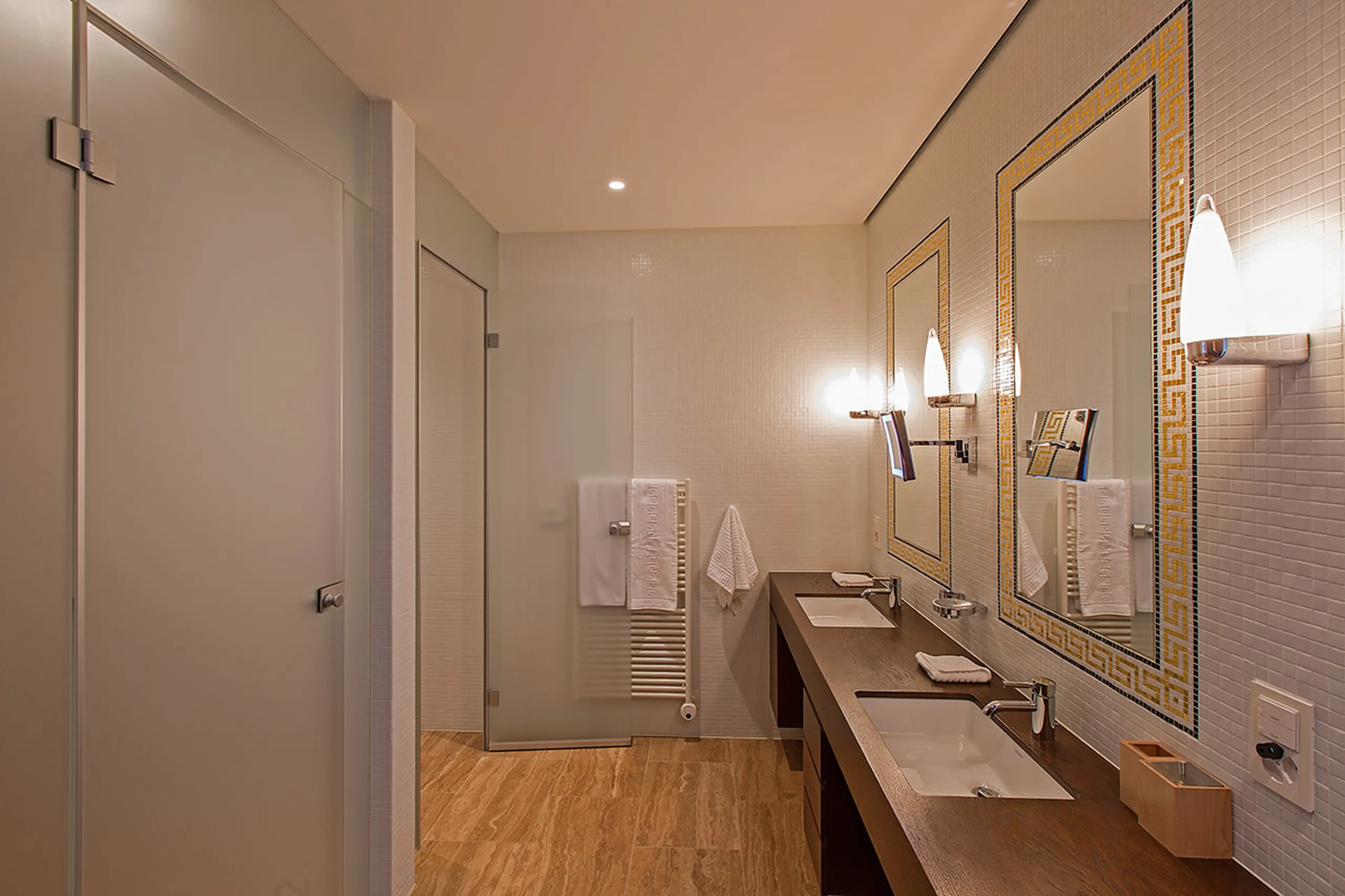 En-suite shower room in  Apartment Giuliani in St Moritz