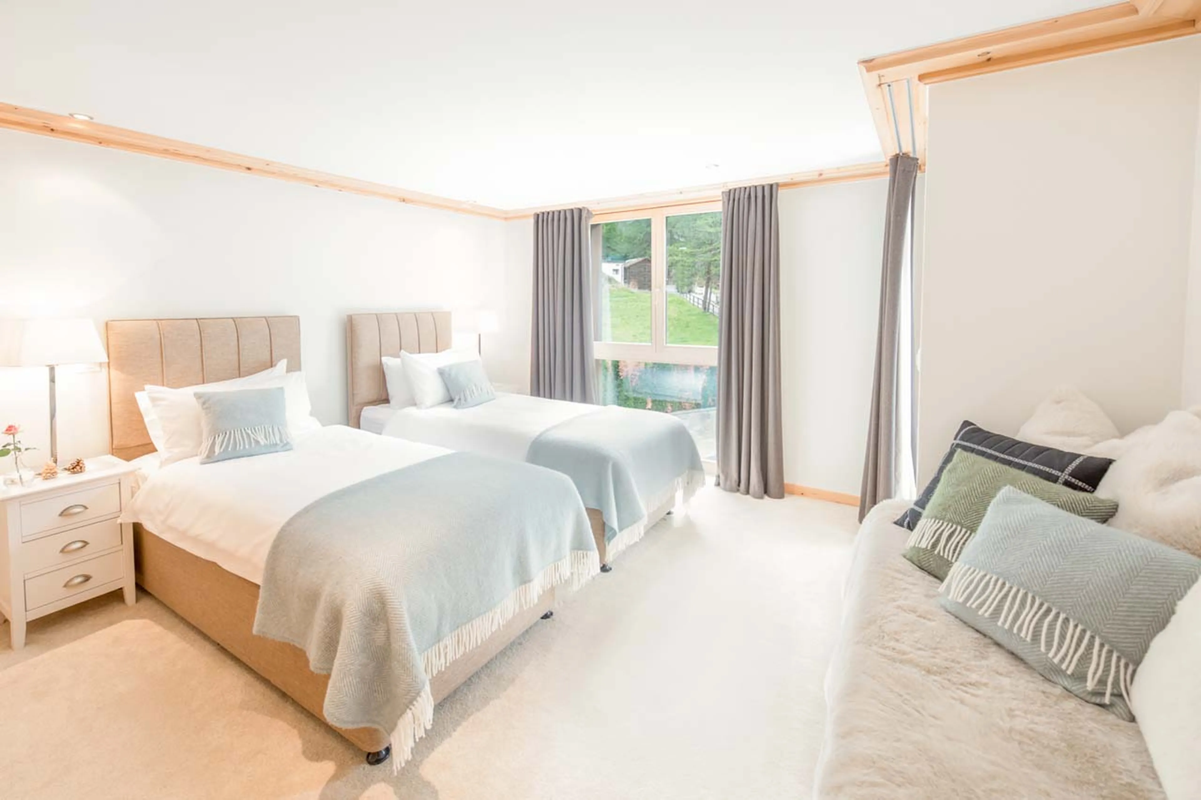 Bedroom one at Apartment D'Amore in Zermatt