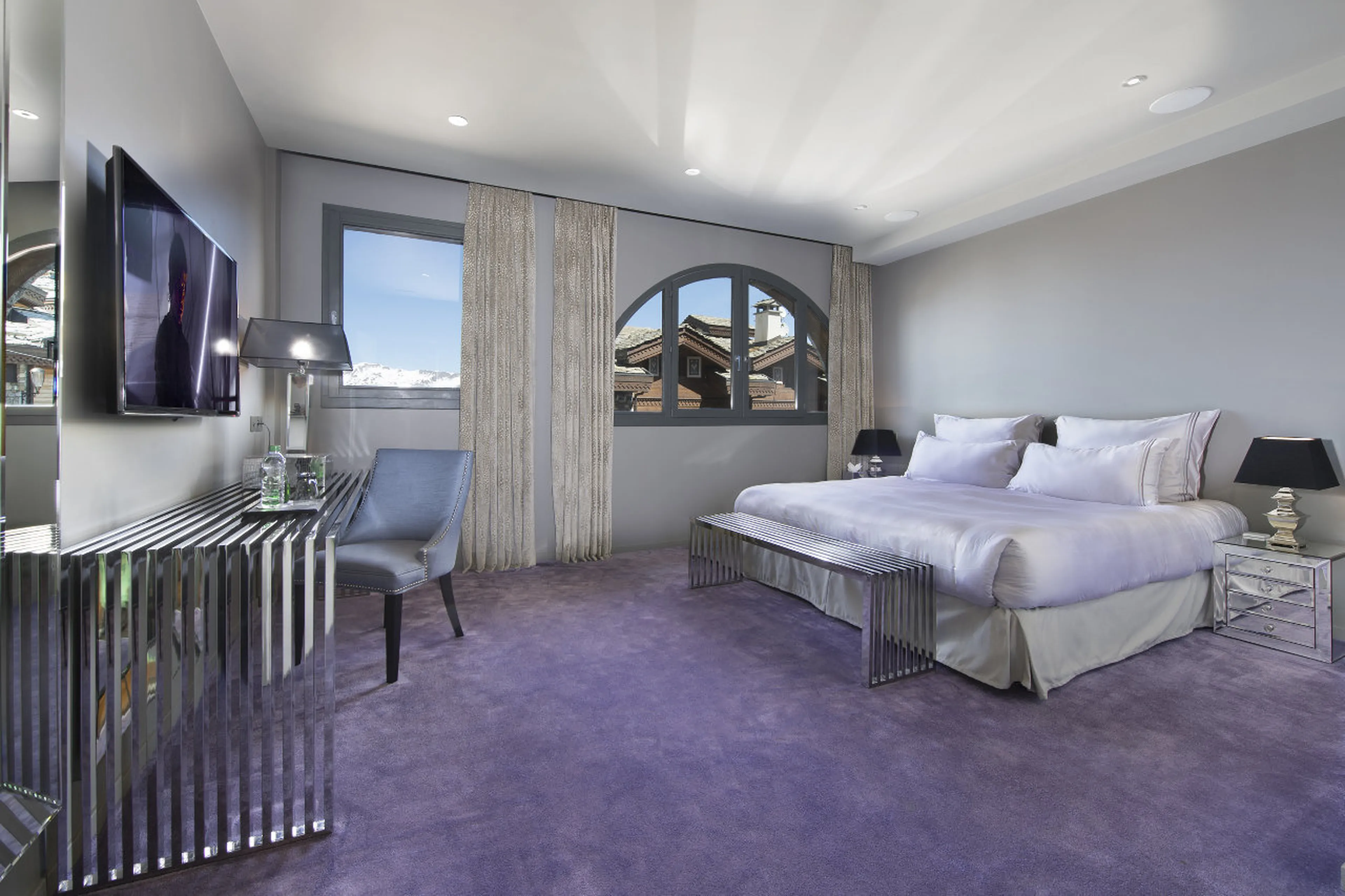 Double/twin en-suite bedroom in Apartment Denali, Courchevel 1850