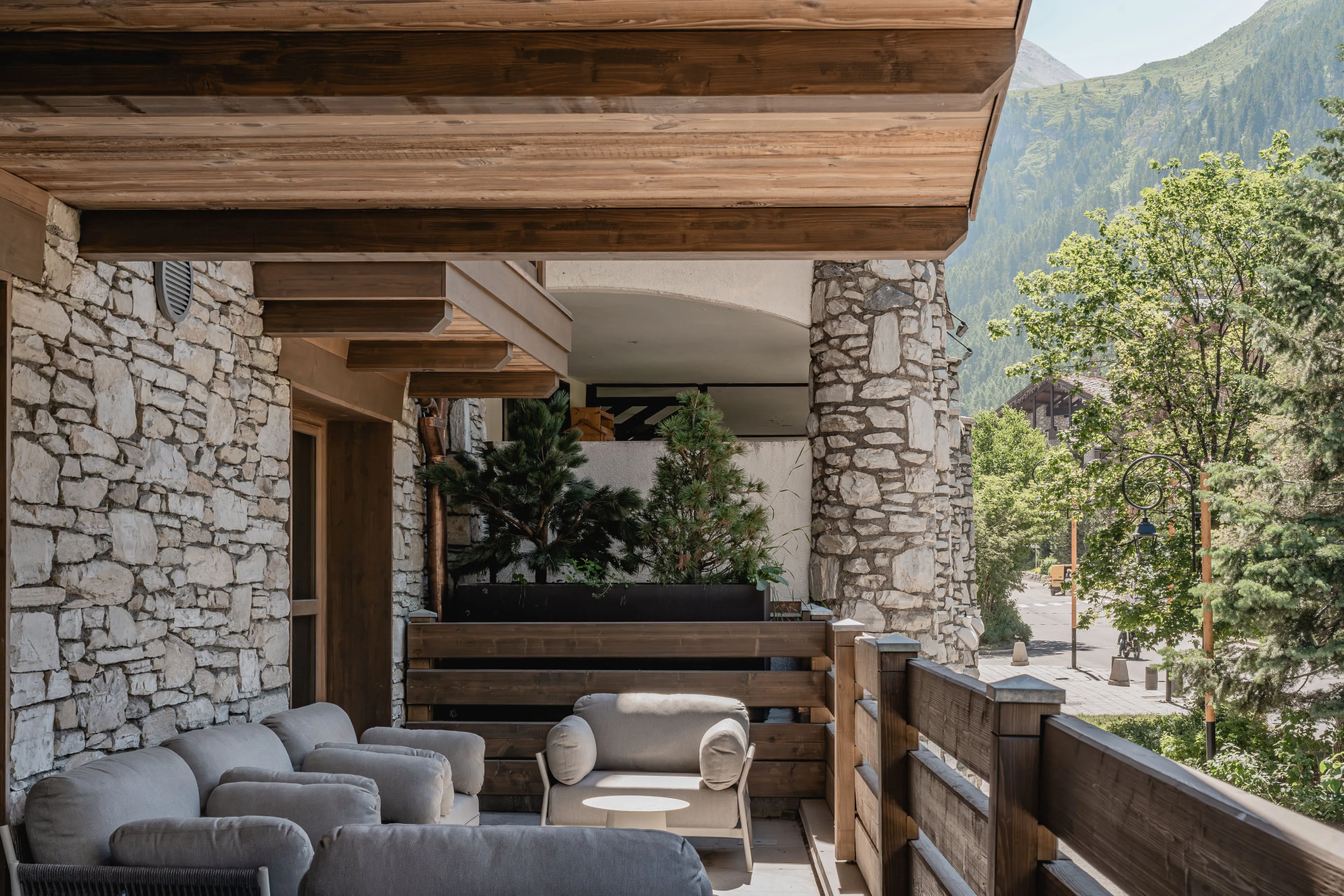 Balcony at Apartment L'Enjopa in Val d'Isere