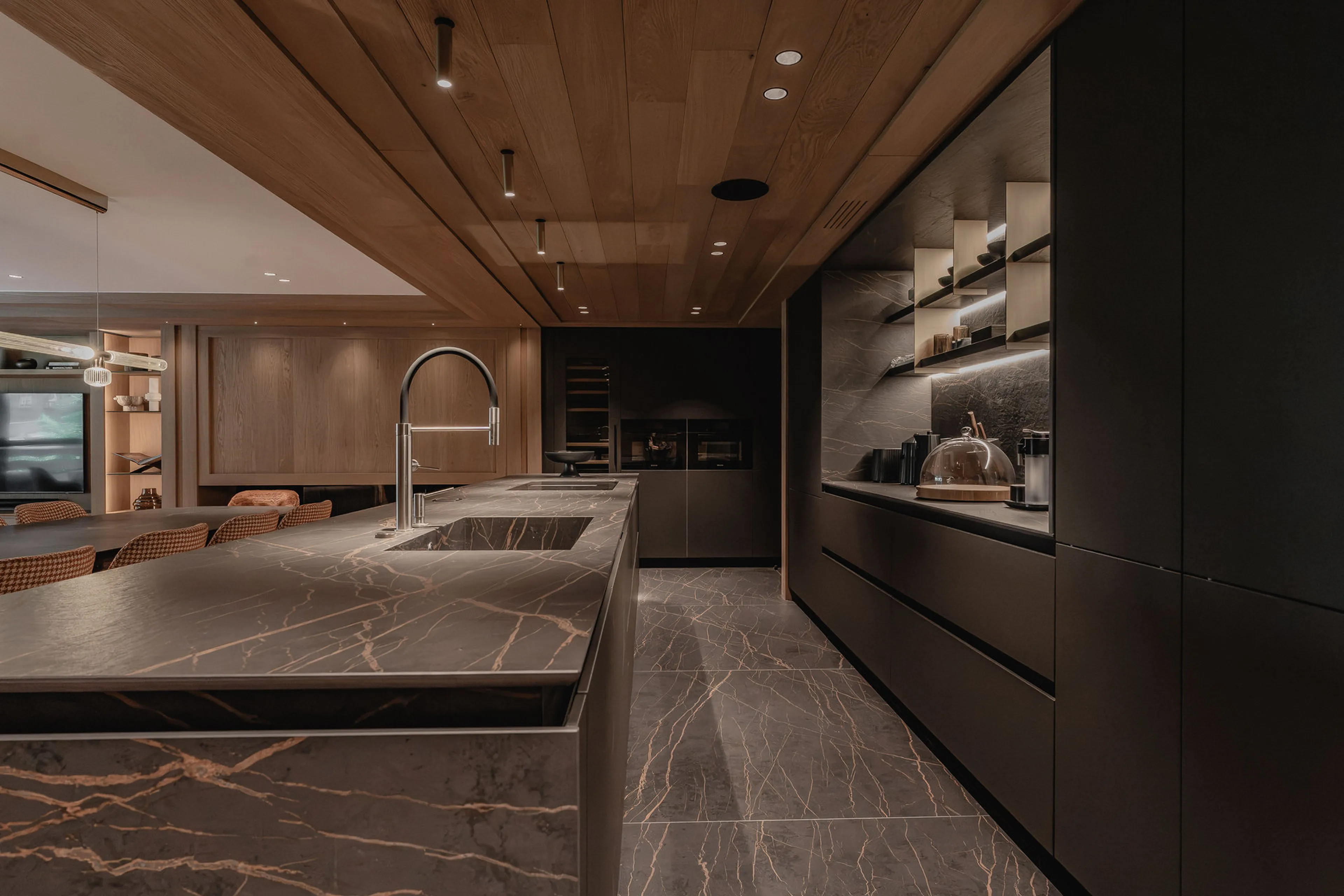 Kitchen at Apartment L'Enjopa in Val d'Isere