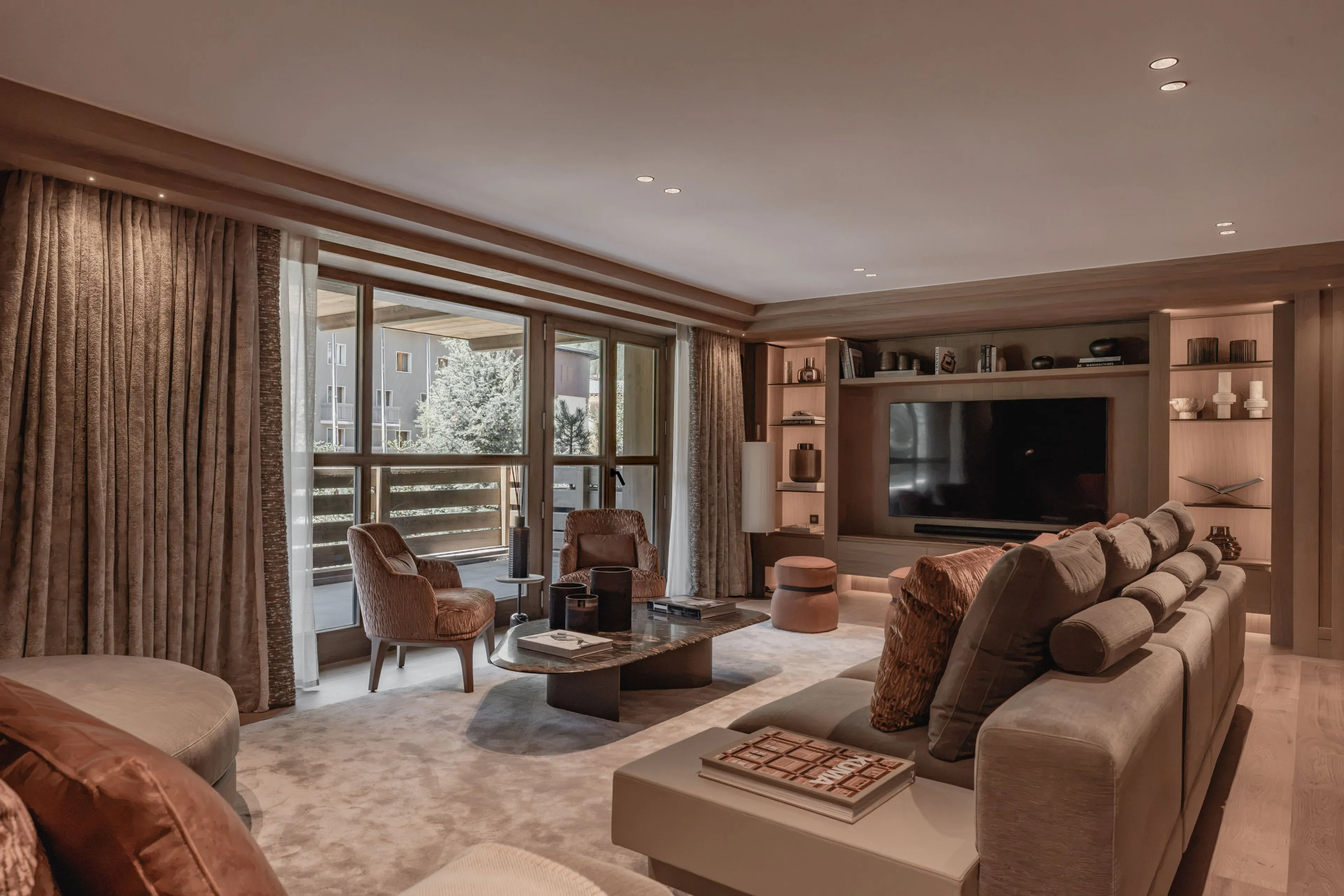 Living area at Apartment L'Enjopa in Val d'Isere
