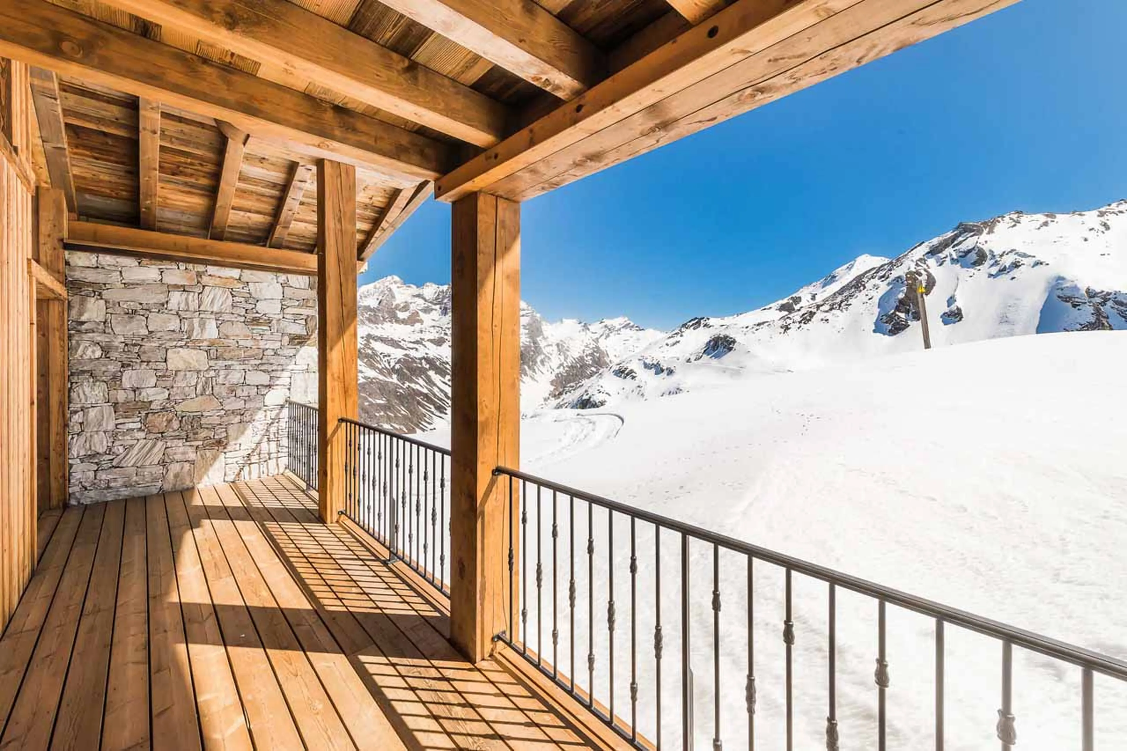 Balcony at Apartment Glacier in Val d'Isere