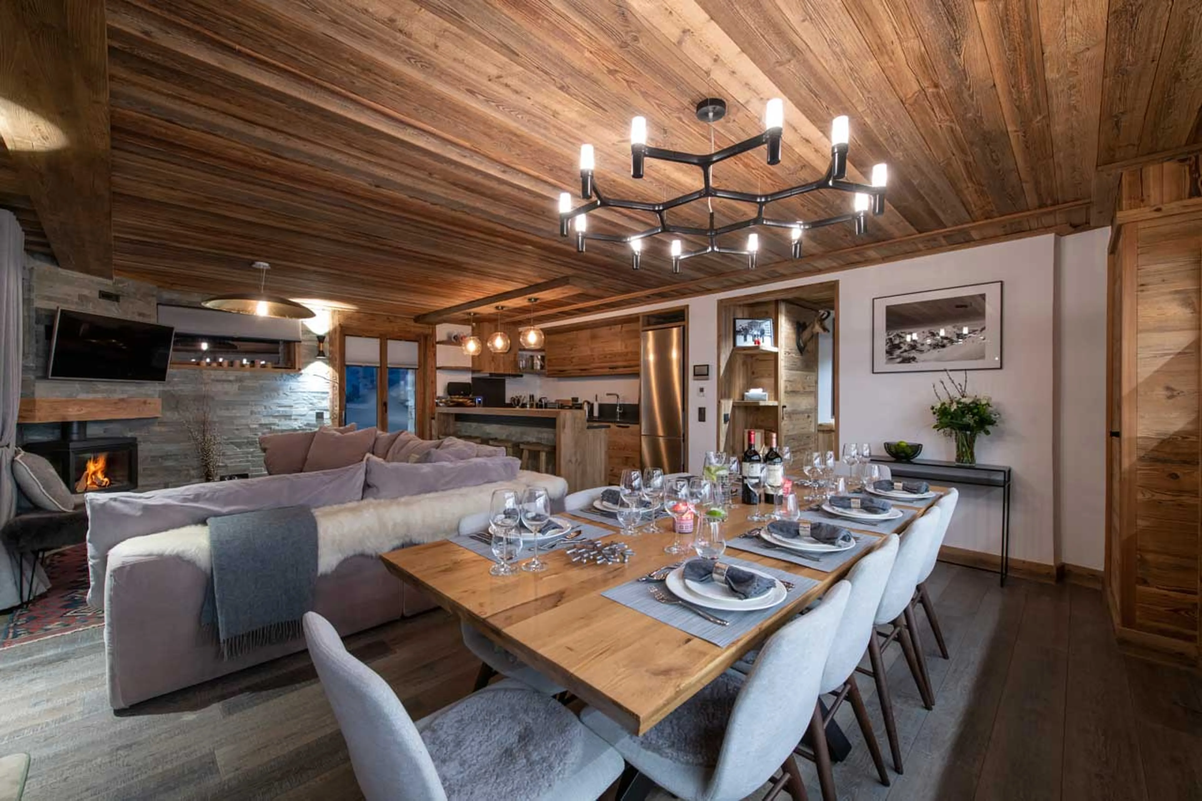 Dining room at Apartment Grand Pre 2 in Val d'Isere