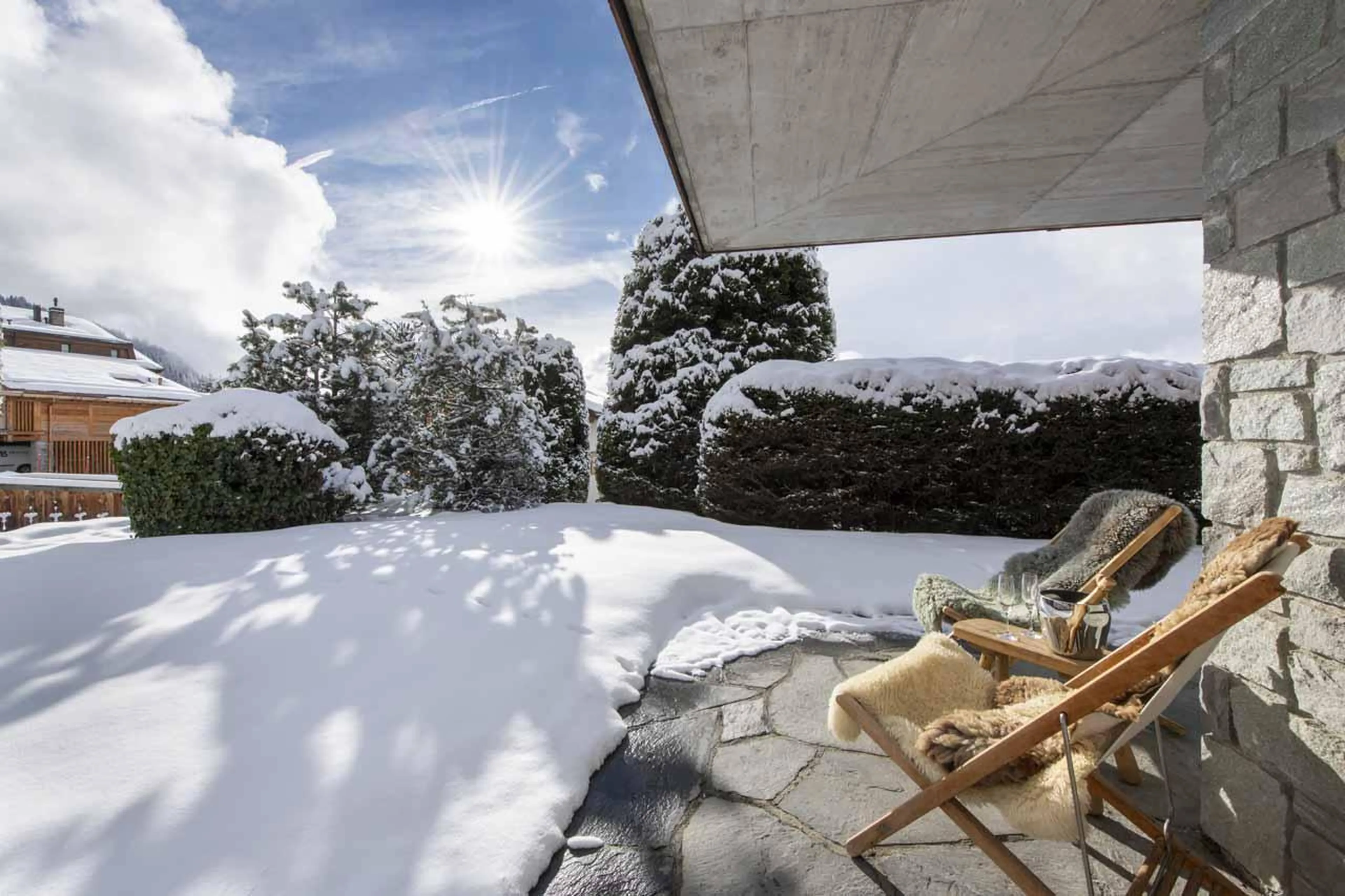 Terrace at Apartment Hickory in Verbier