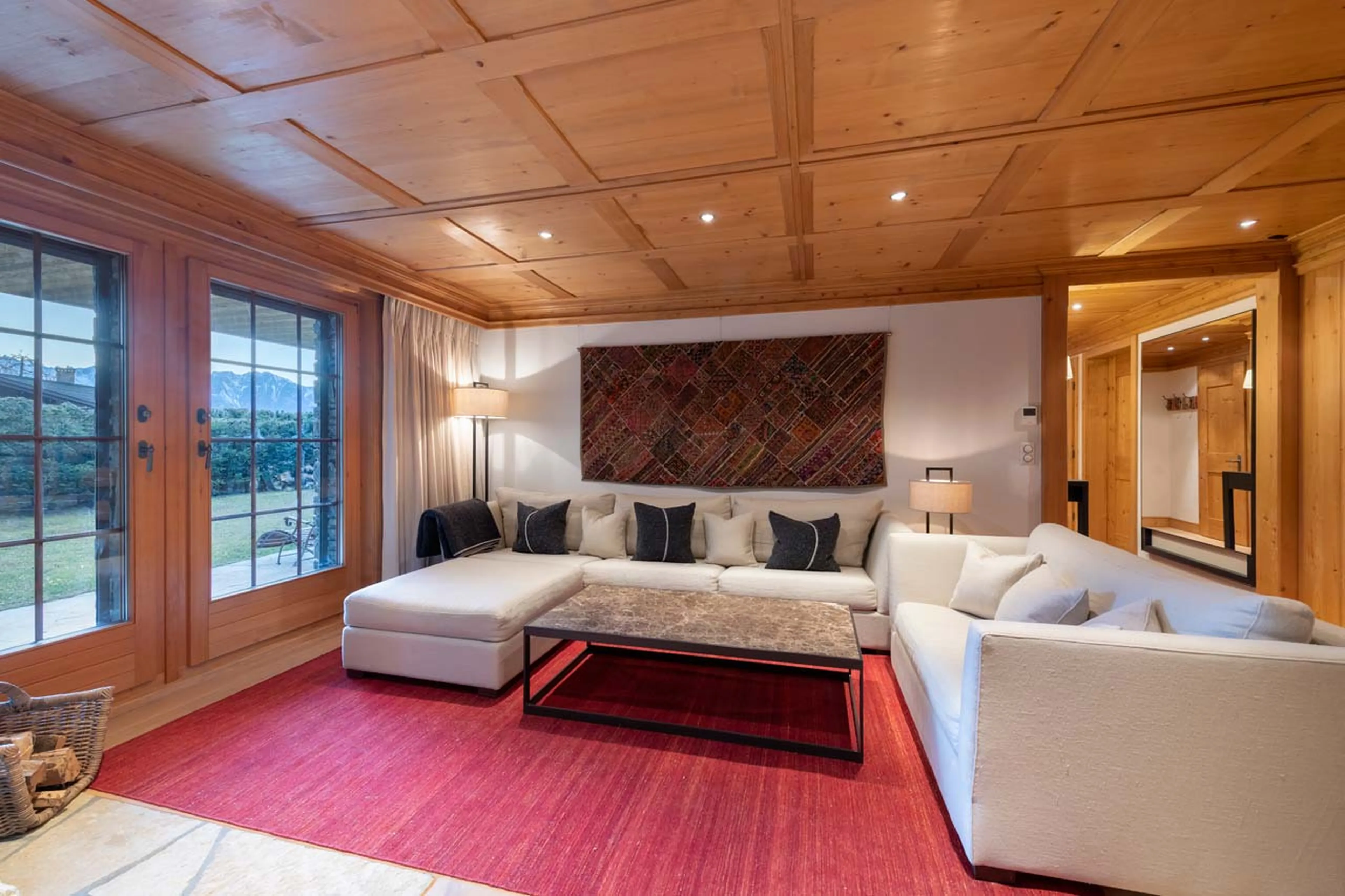 Access to terrace from living area at Apartment Ivouette 011 in Verbier