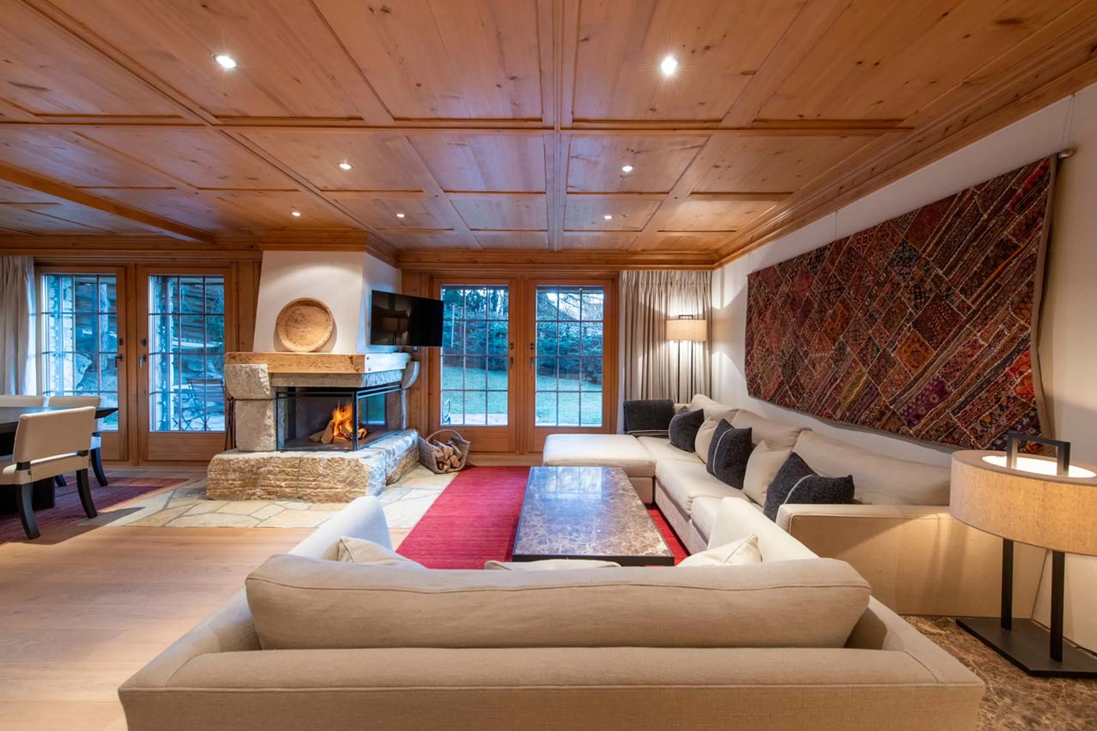 Open-plan living area at Apartment Ivouette 011 in Verbier