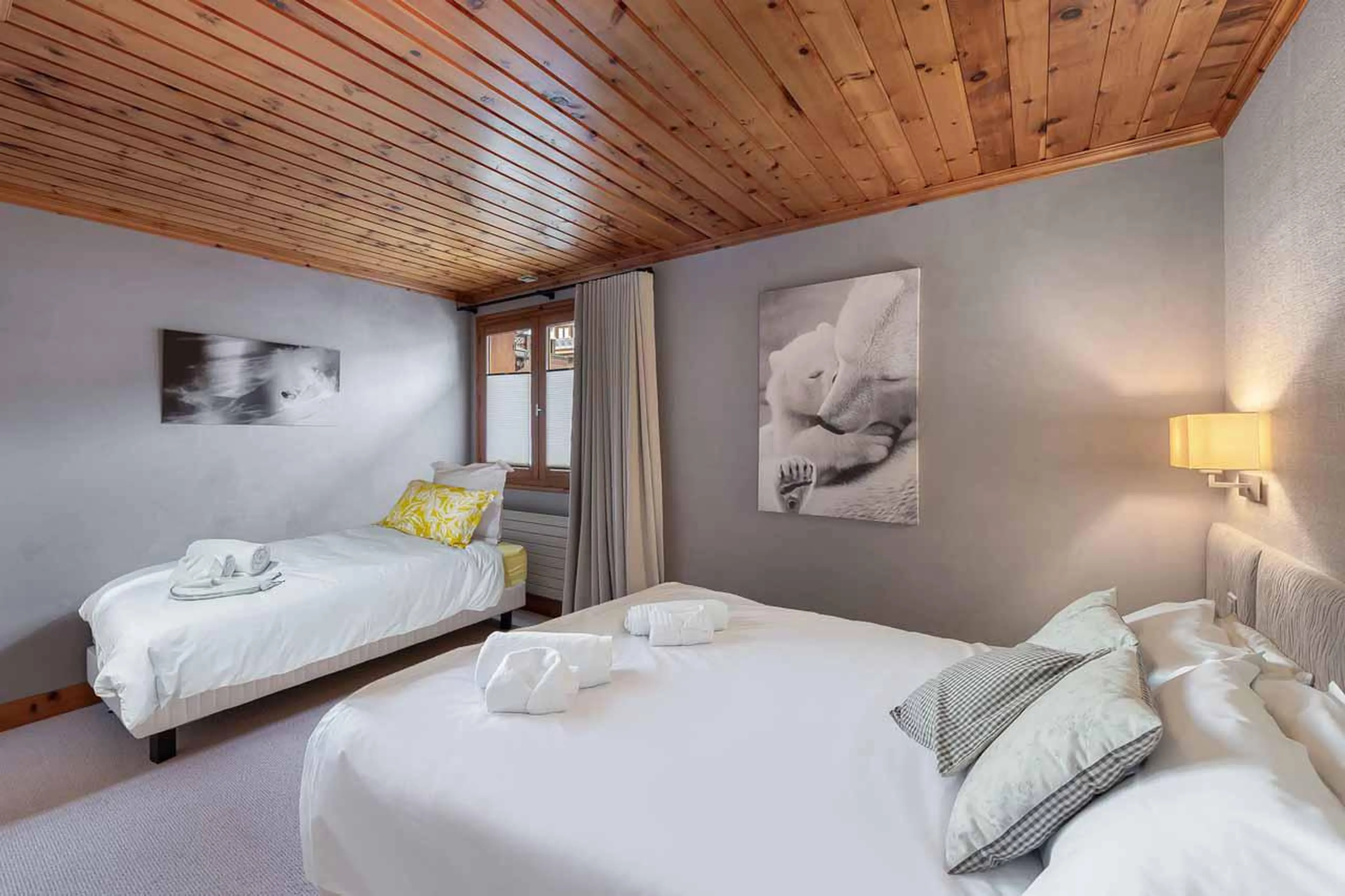 Bedroom three at Apartment Jean Blanc 3 in Courchevel 1850