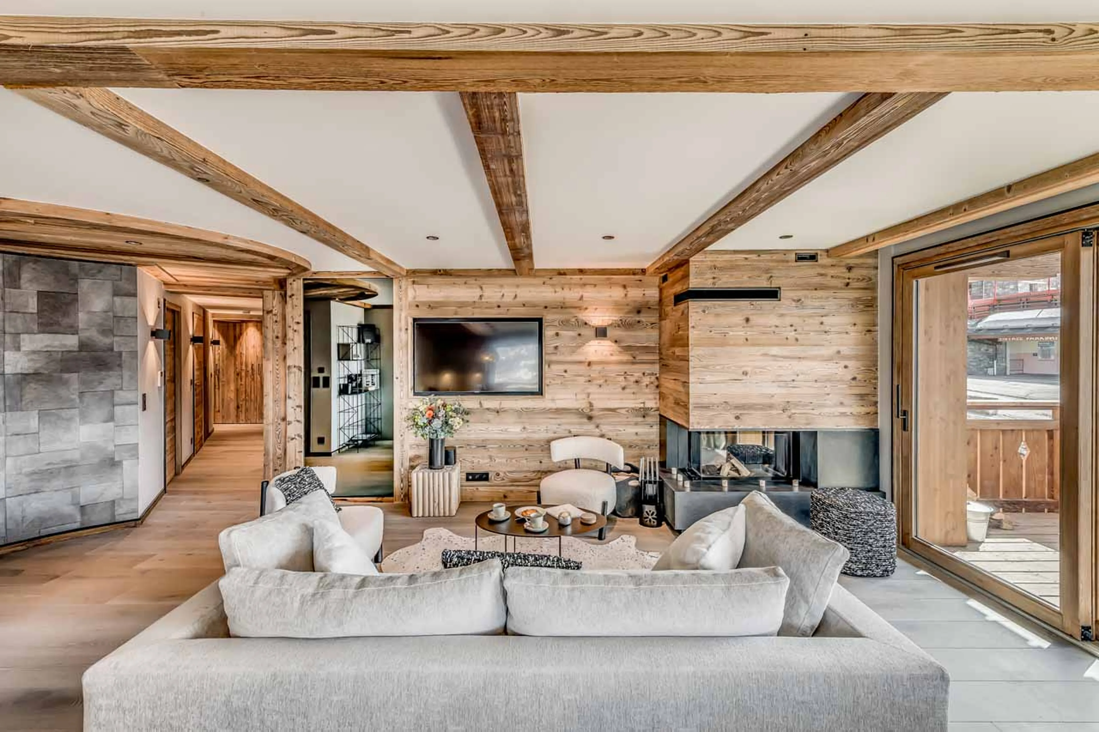Sofa area at Apartment Josanne in Meribel