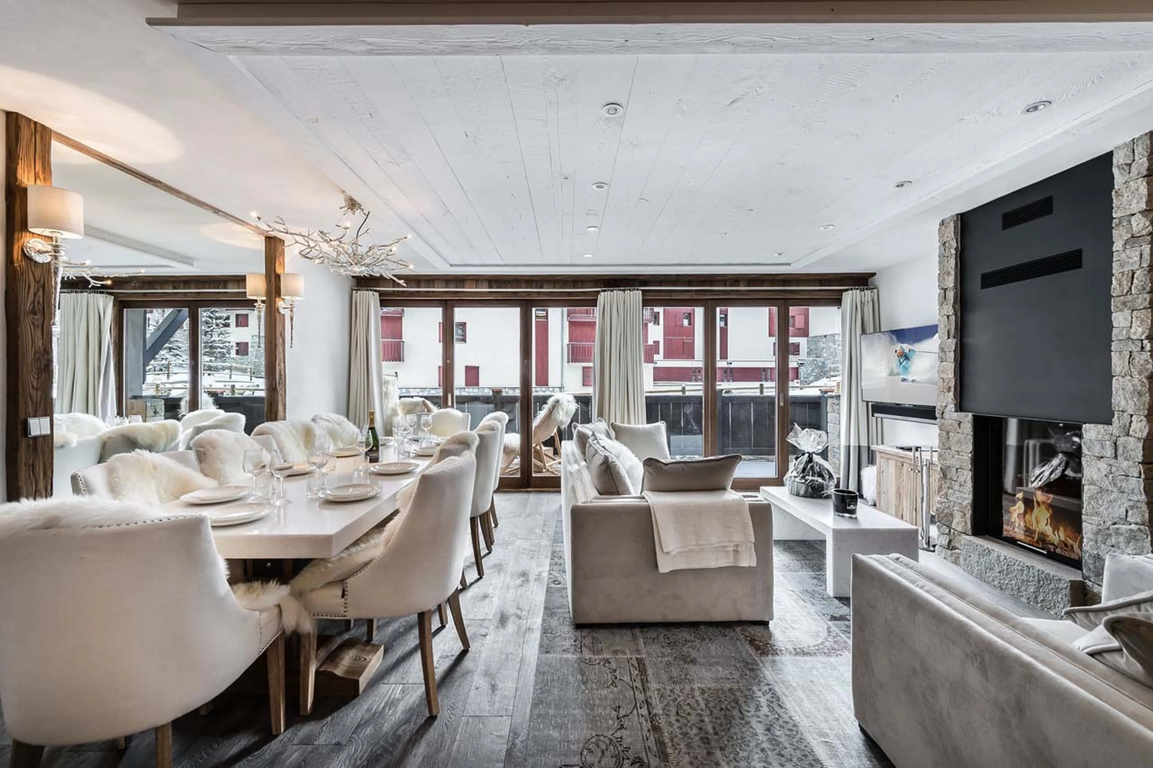 Living area of Apartment La Canadienne 3 in Val d'Isere