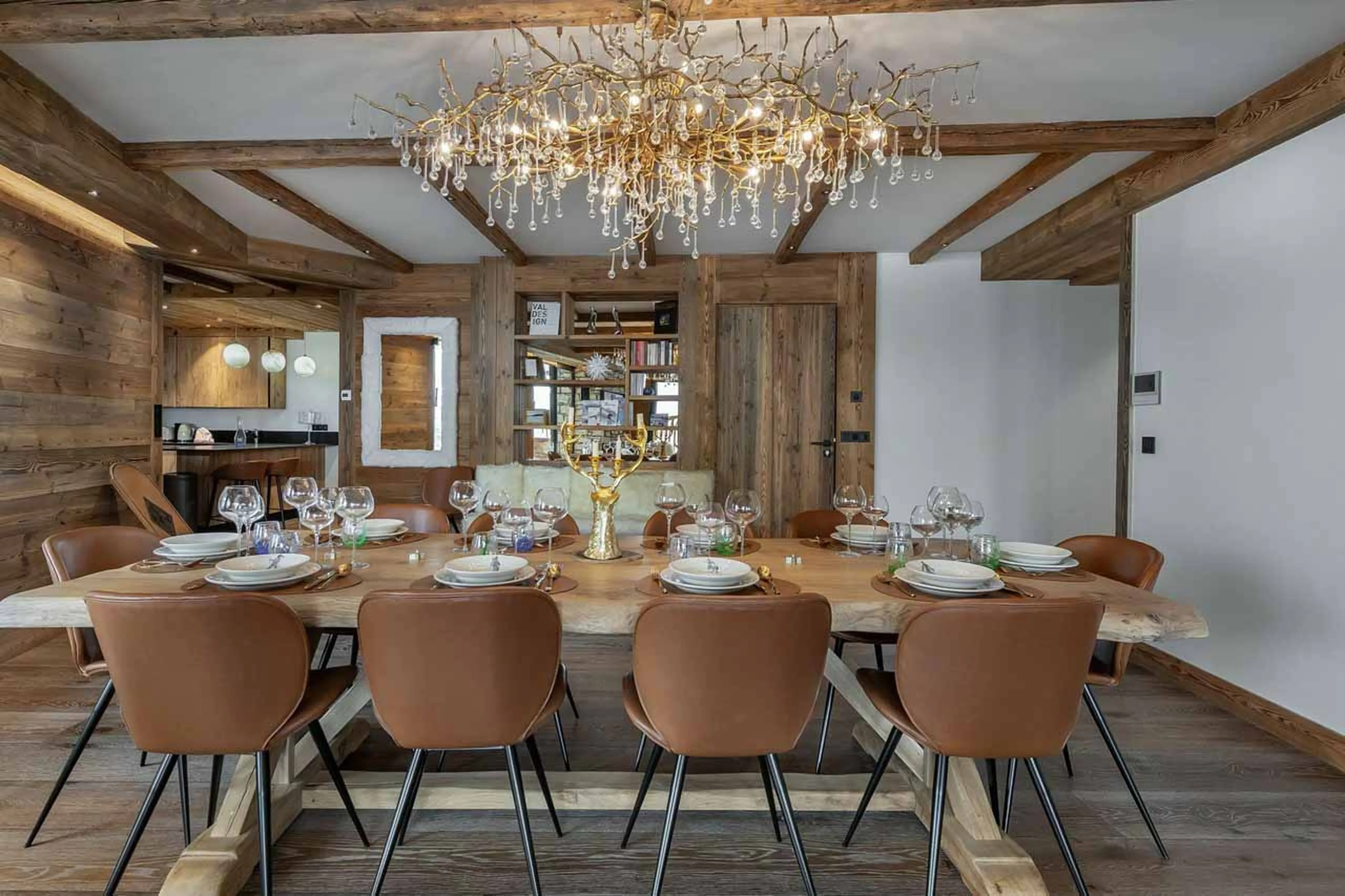 Dining table at Apartment La Face 1 in Val d'Isere