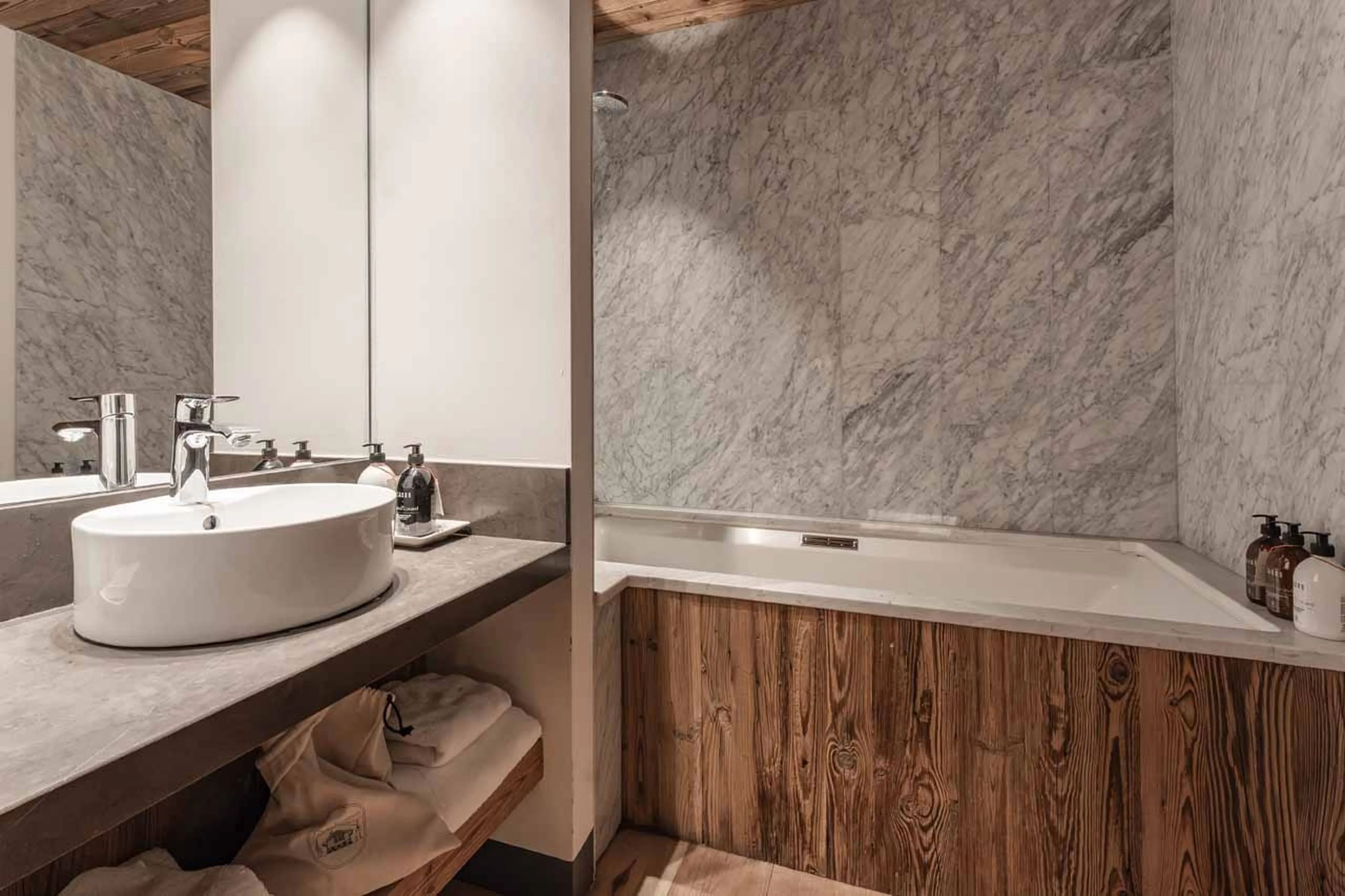 Bedroom 1 en-suite bathroom at La Savoie in Val d'Isere