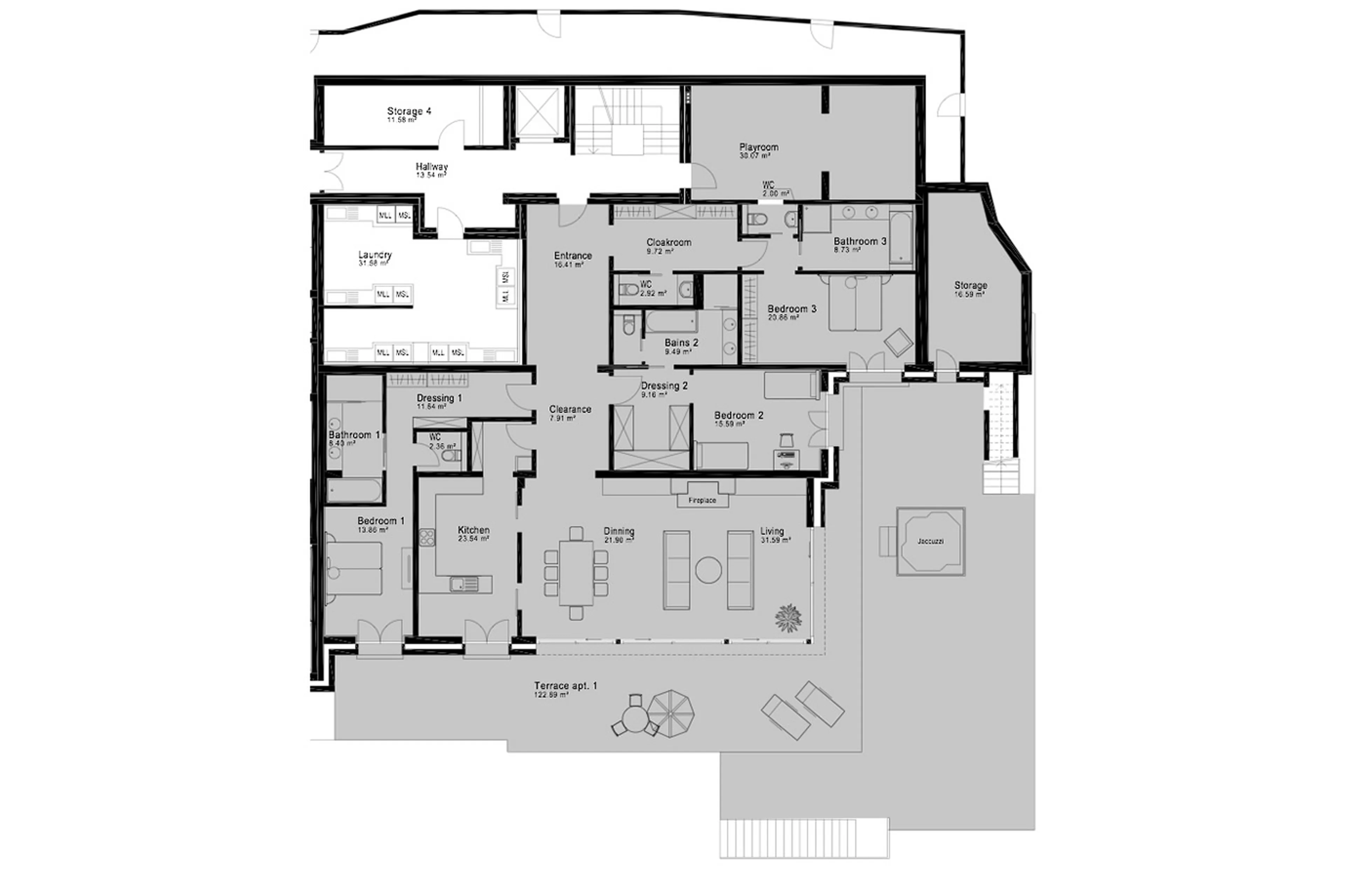 Floor plan of Apartment Le Cerf Rouge in Rougemont