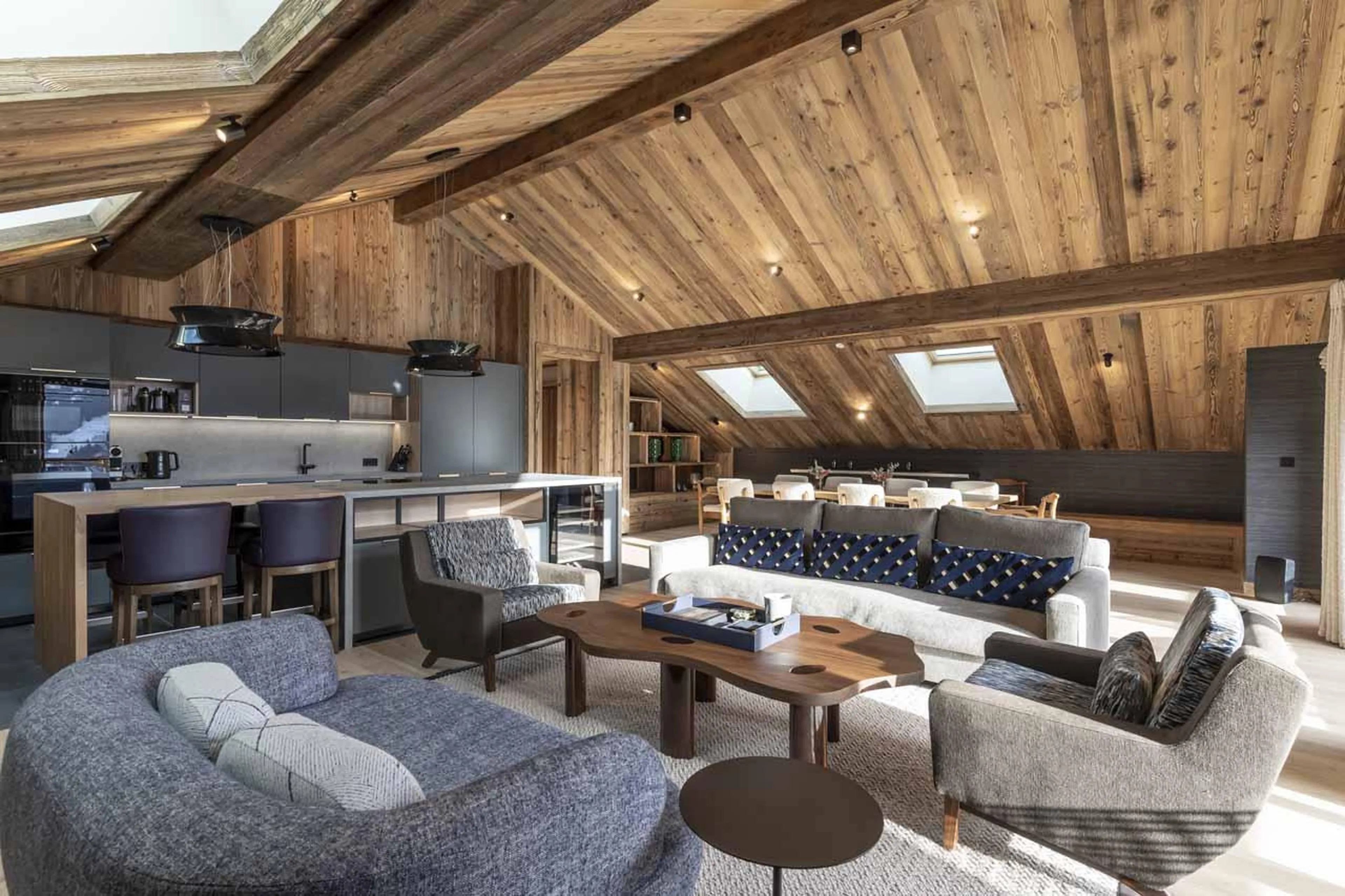 Living area at Apartment Le Cygne in Meribel
