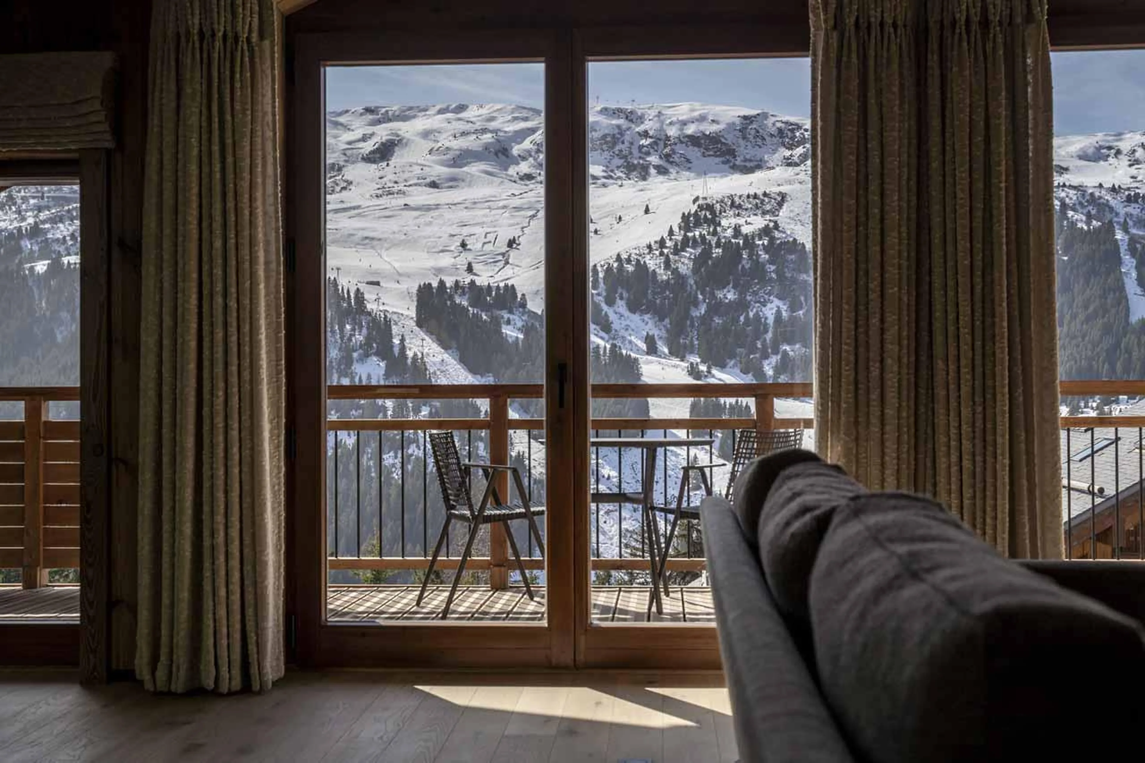 Views from living area at Apartment Le Cygne in Meribel