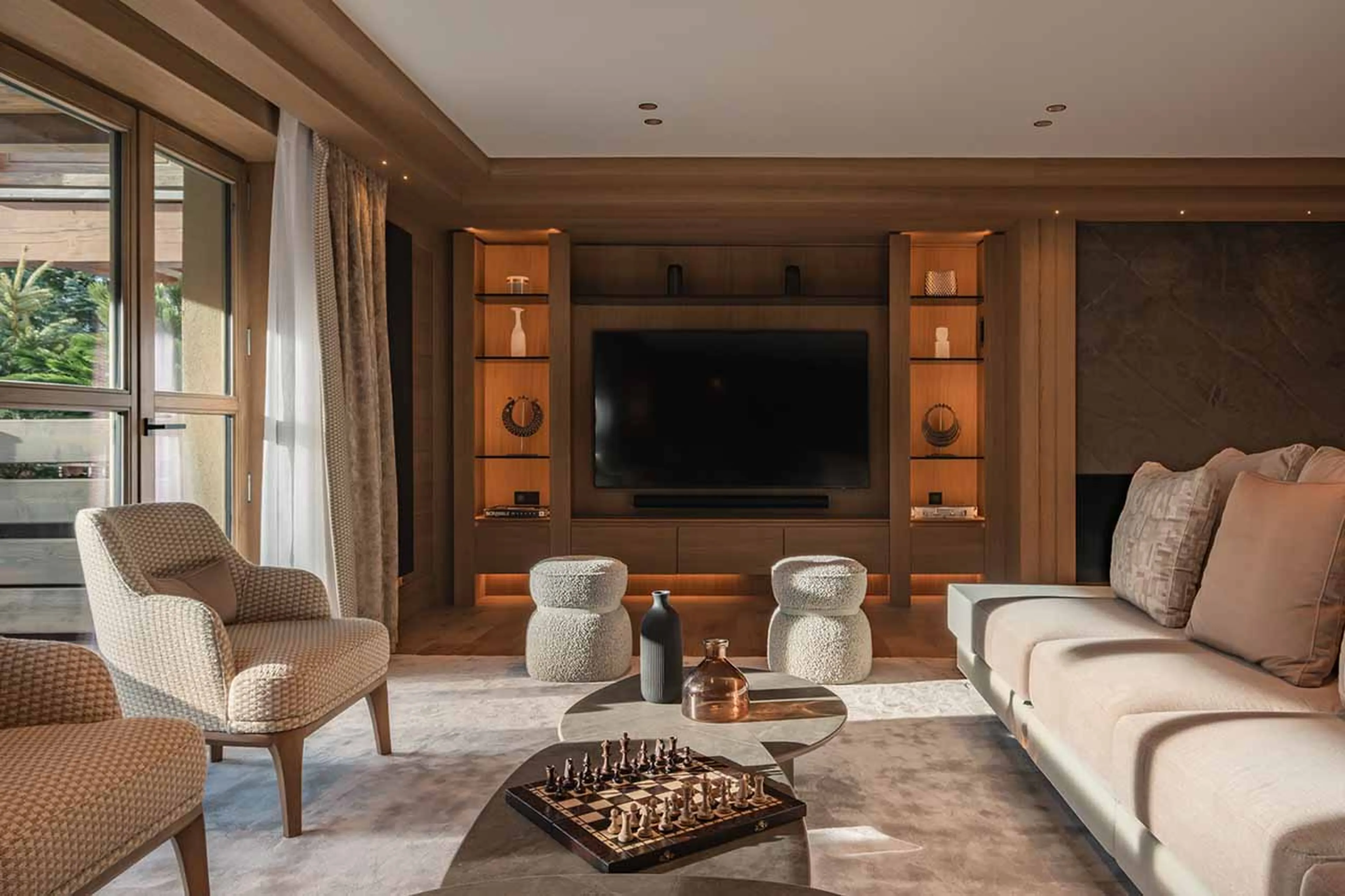 Living area of Apartment Le Parc Beaumont in Val d'Isere