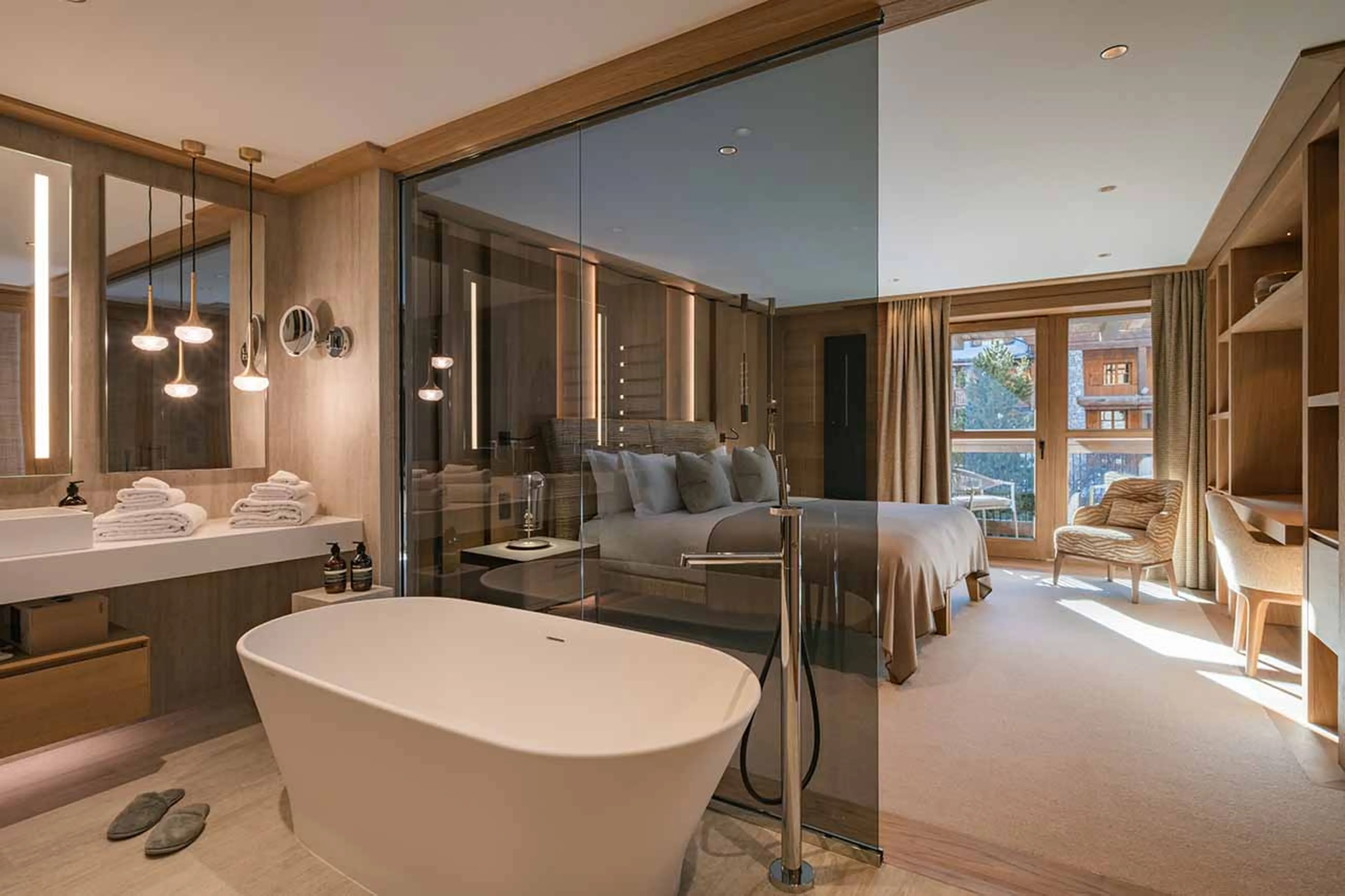 Bedroom 5 bath at Apartment Le Parc Marceau in Val d'Isere