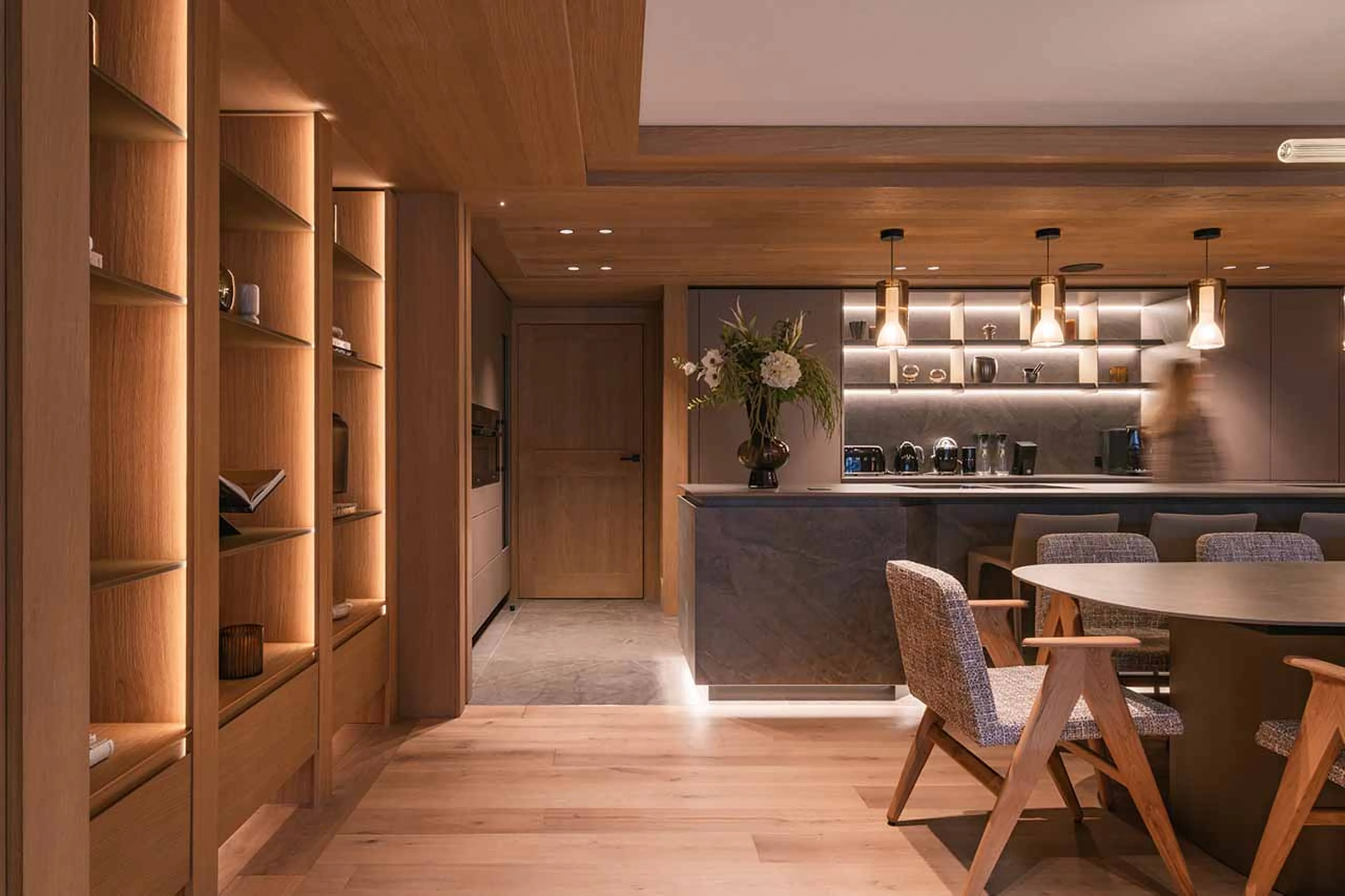 Living area sofas at Apartment Solene in Val d'Isere