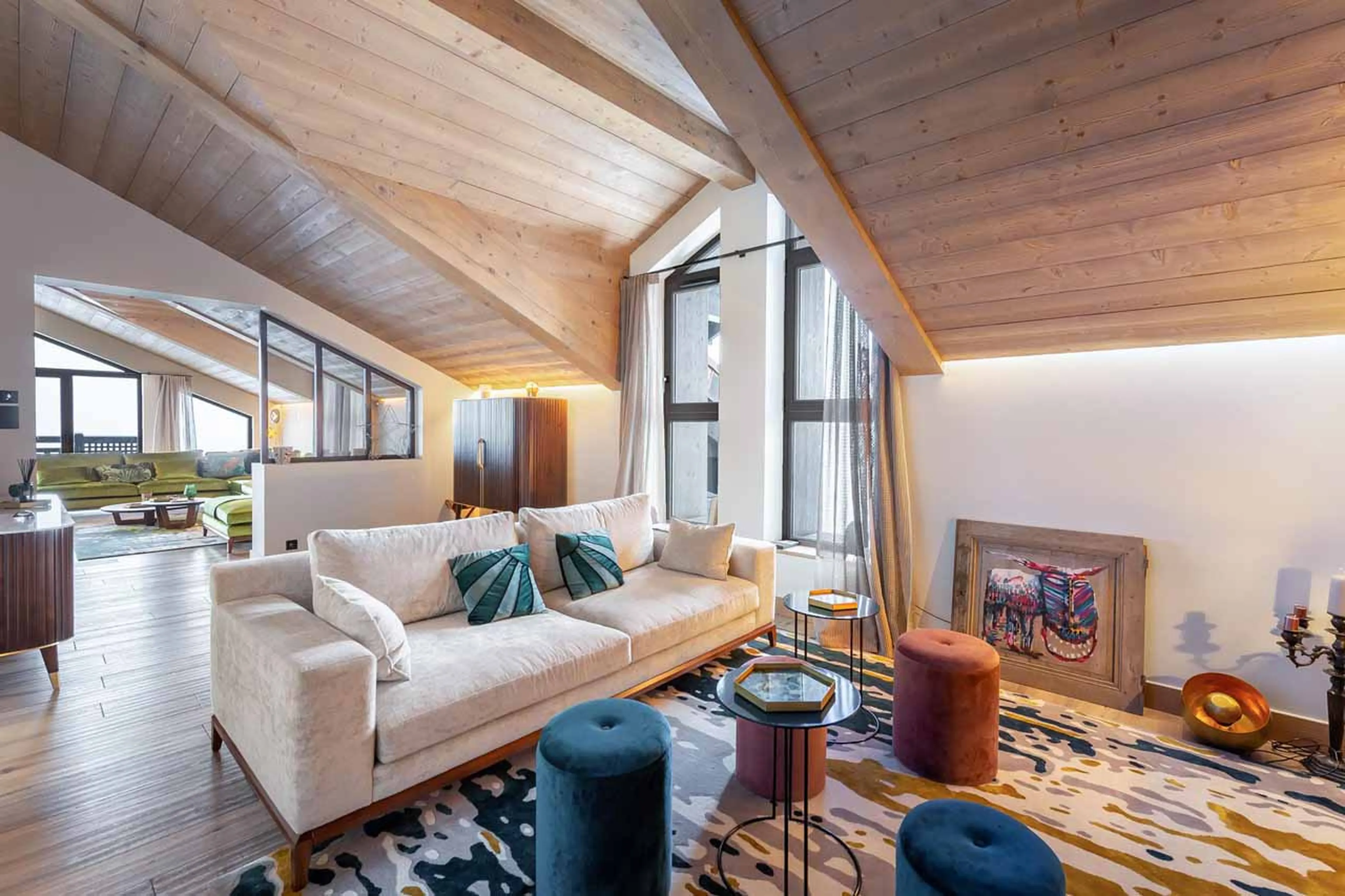 TV lounge at Apartment Le Septieme Ciel in Courchevel 1850