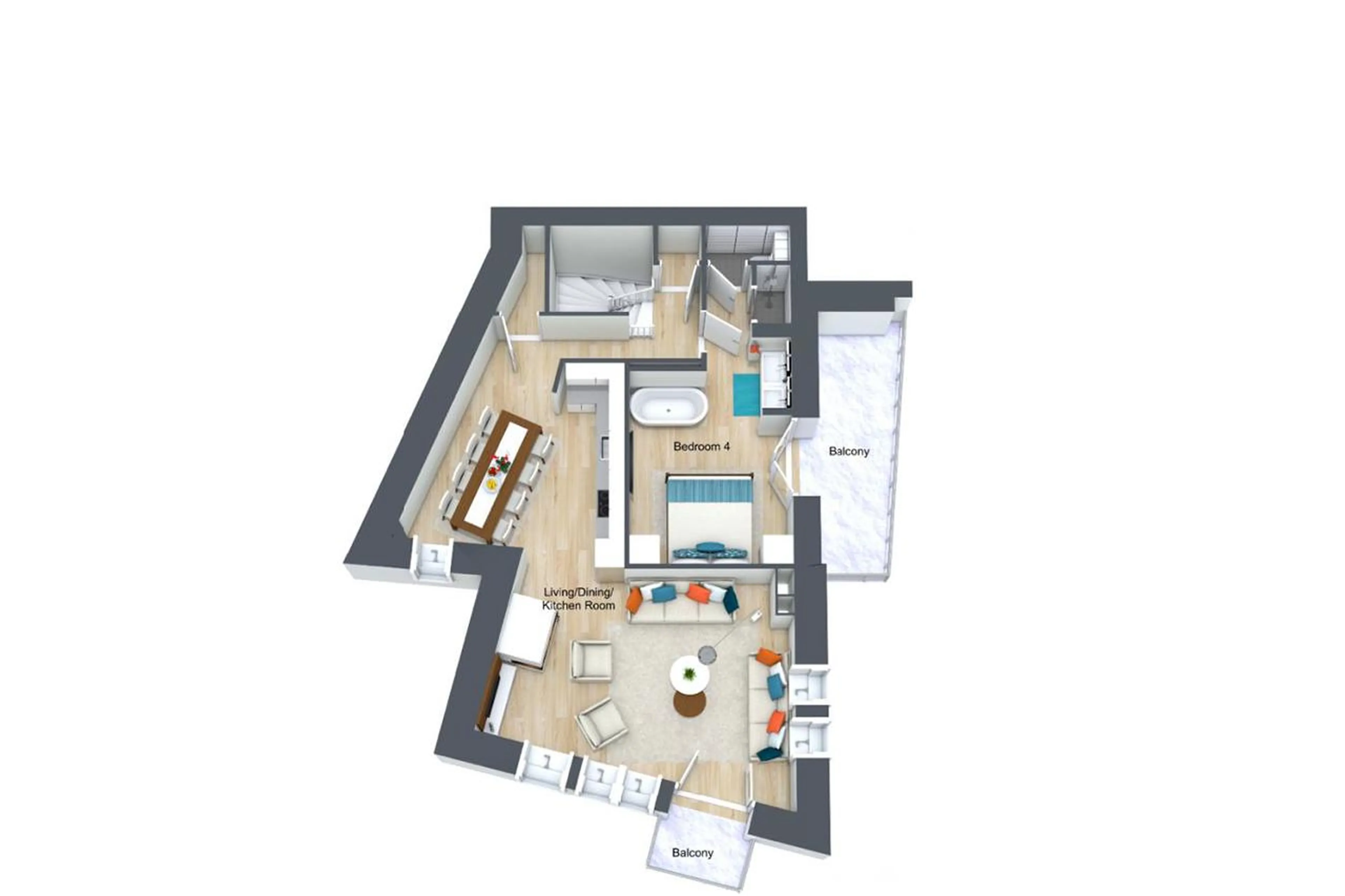 Level 2 floor plan of Apartment Luna in Val d'Isere