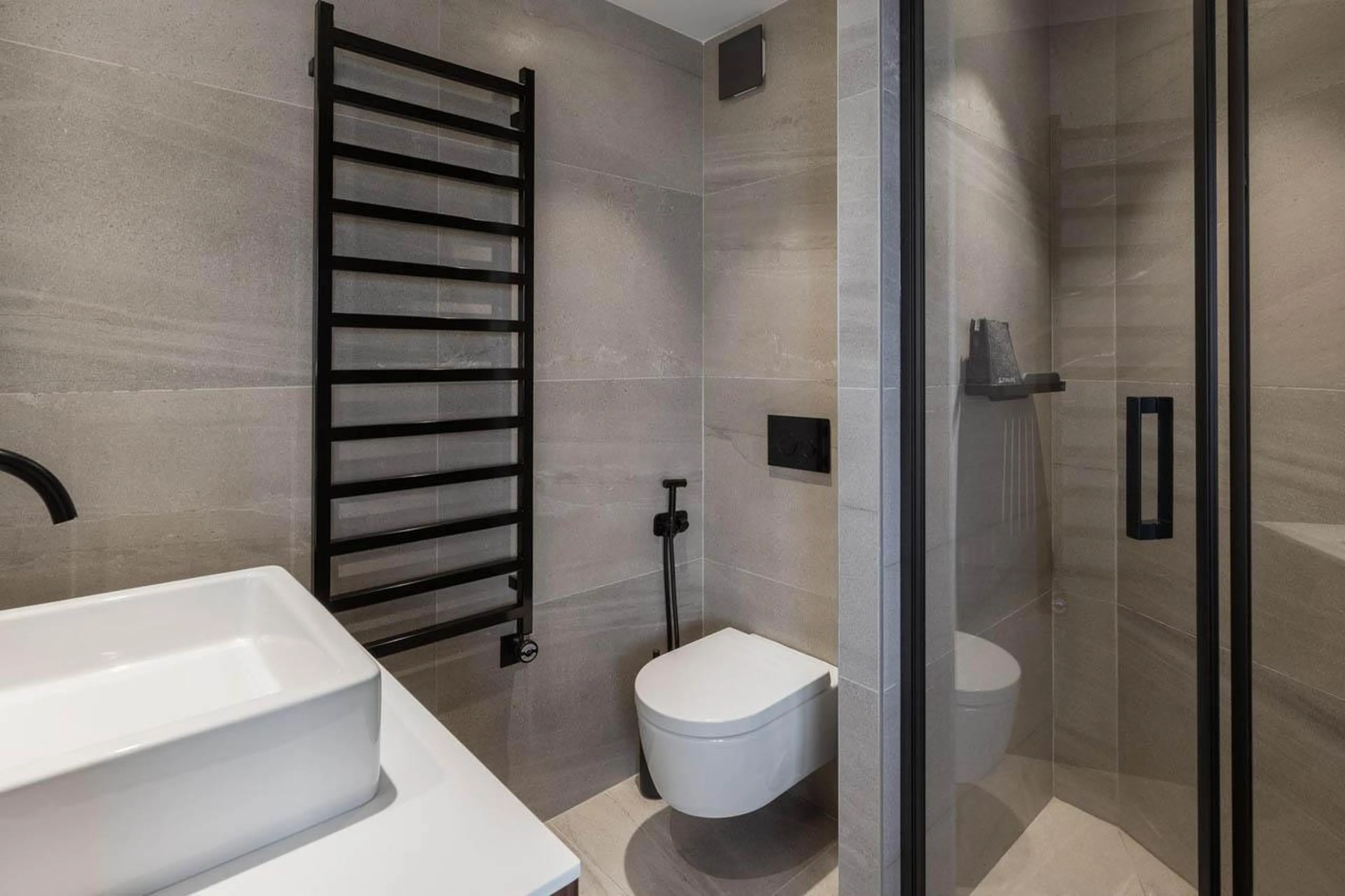 Shower room at Apartment Michaelo in Courchevel 1850