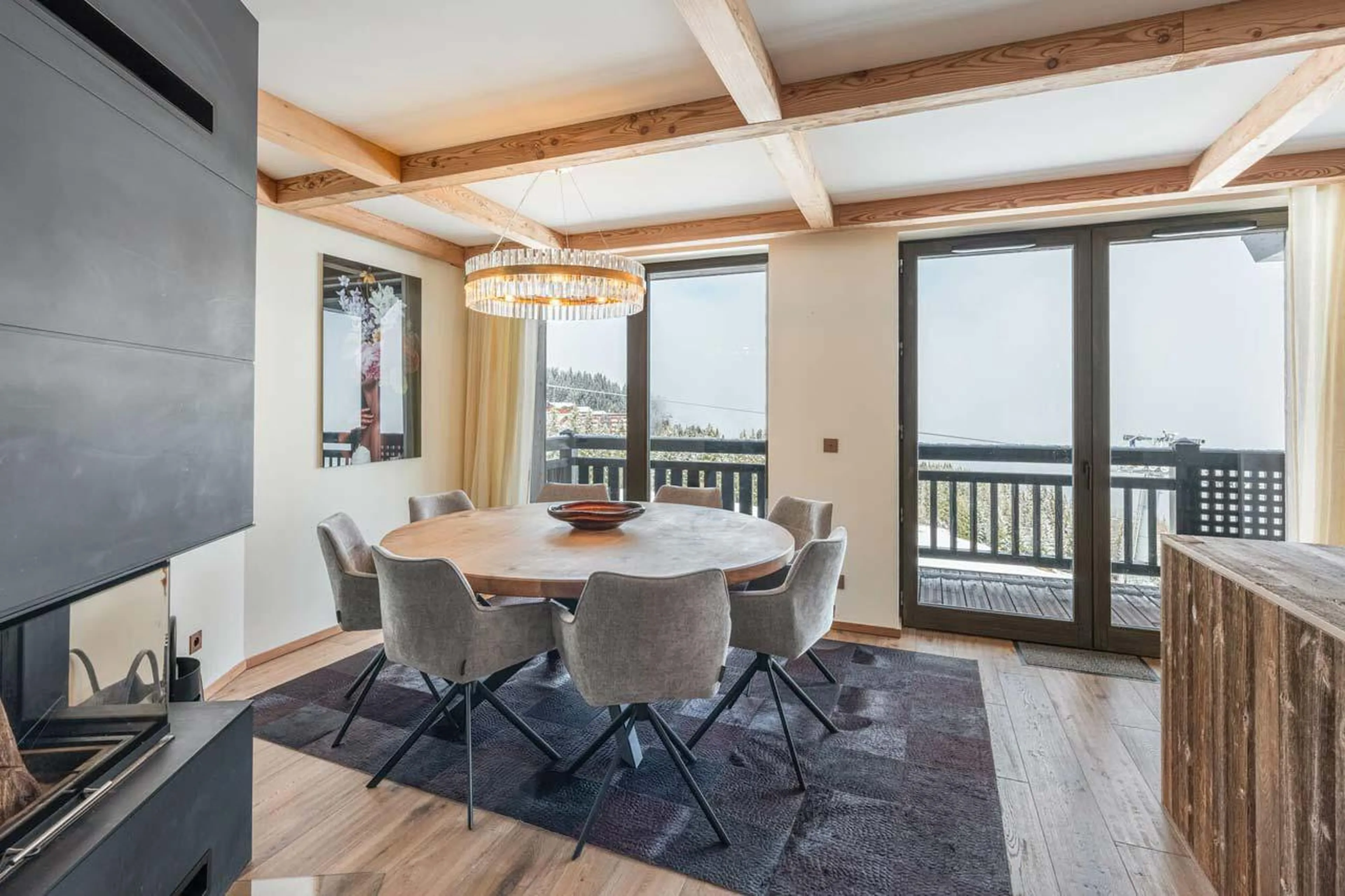 Dining table view of Apartment Mistero in Courchevel 1850