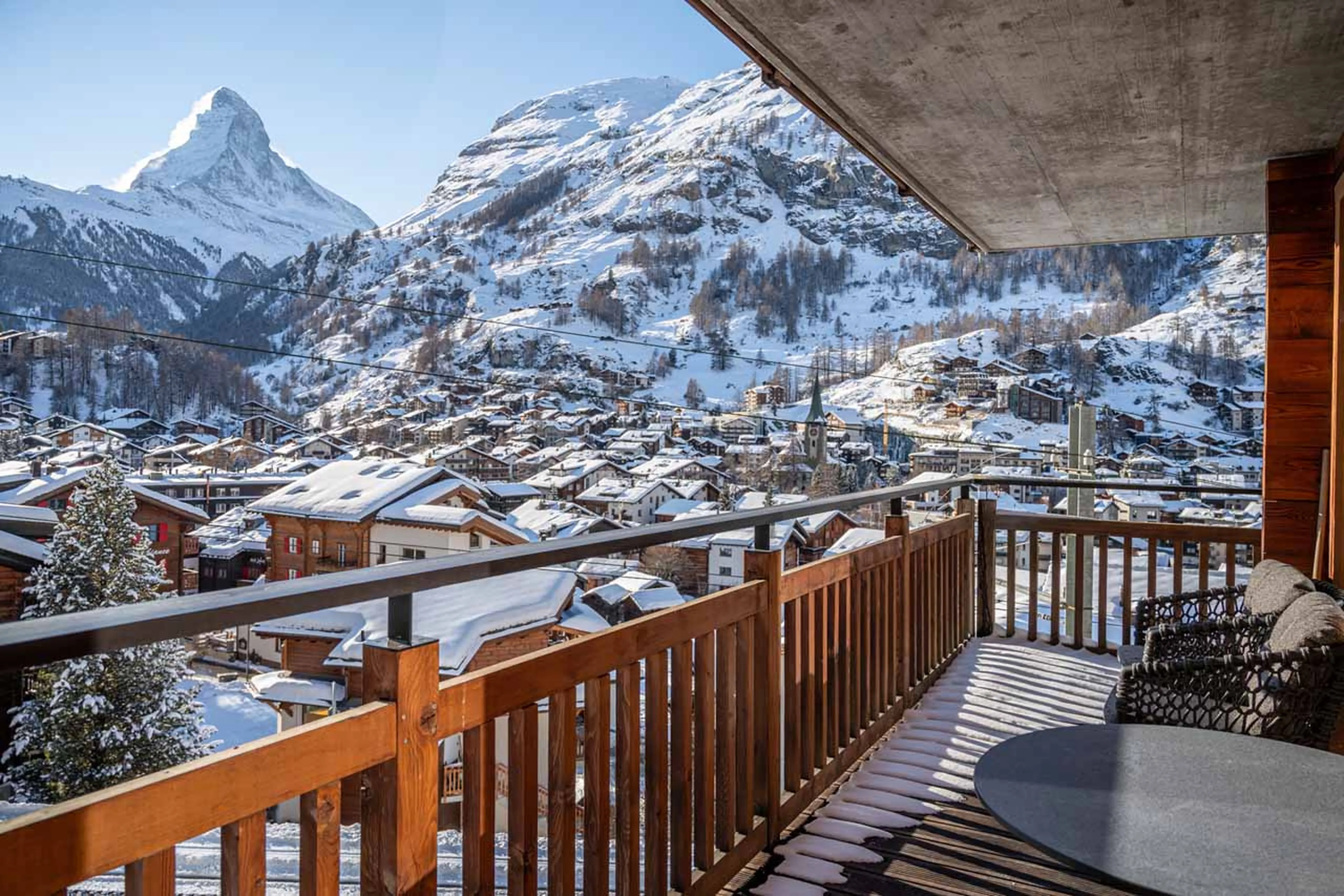 View from balcony at Apartment Nabucco in Zermatt