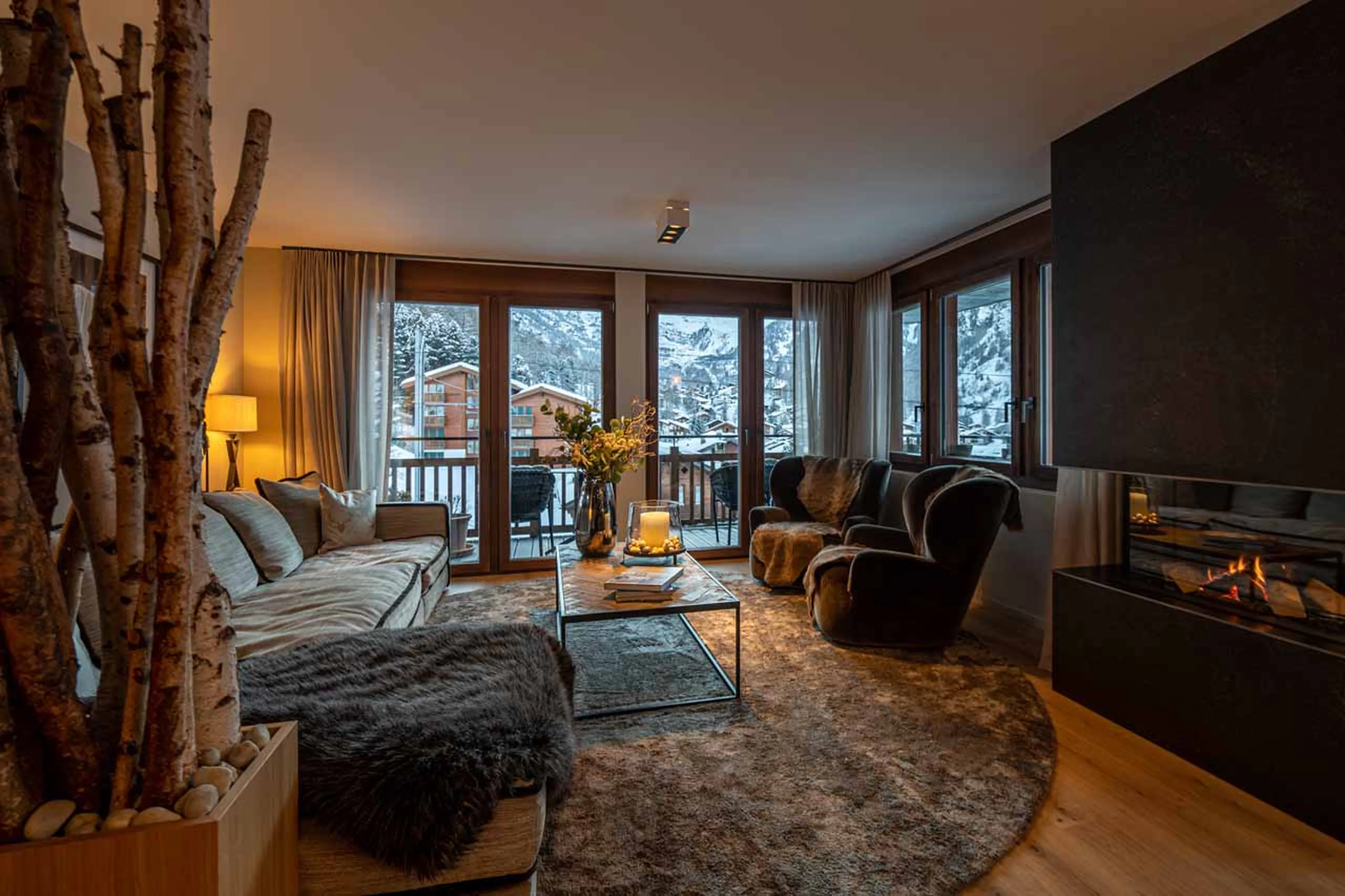 Large sofas at Apartment Nabucco in Zermatt