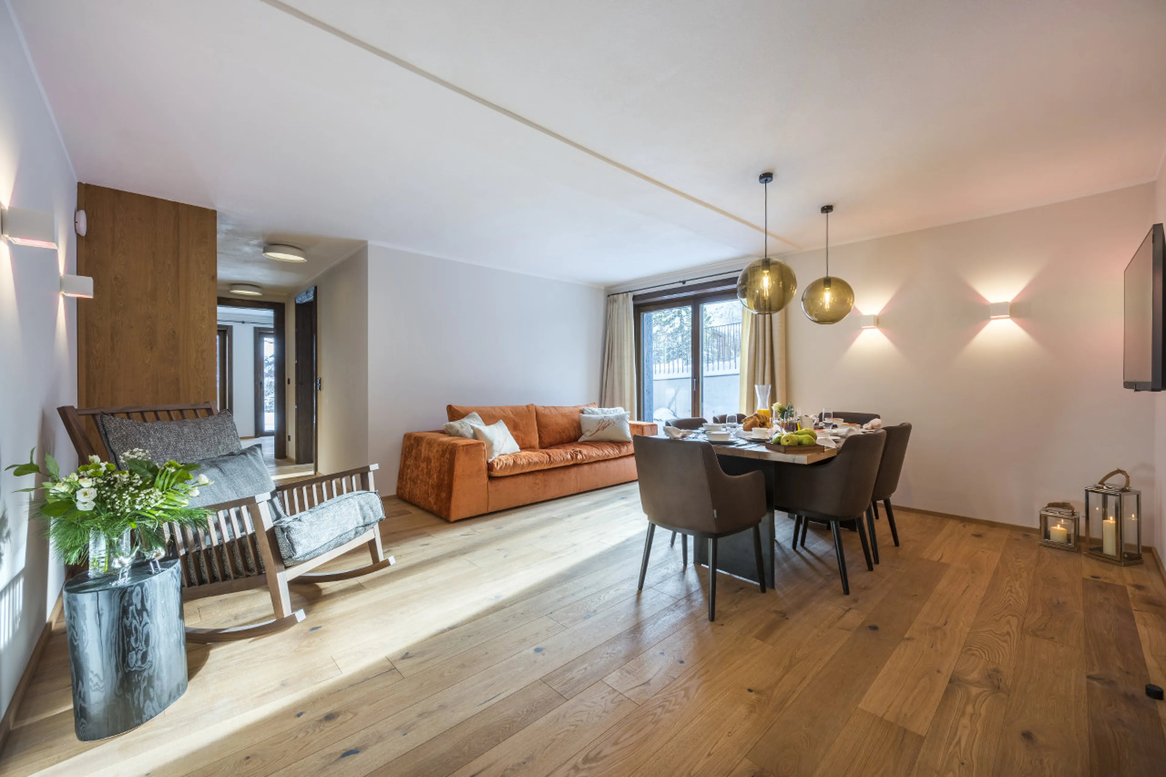 Living area of Nidus Apartment 1 in Lech