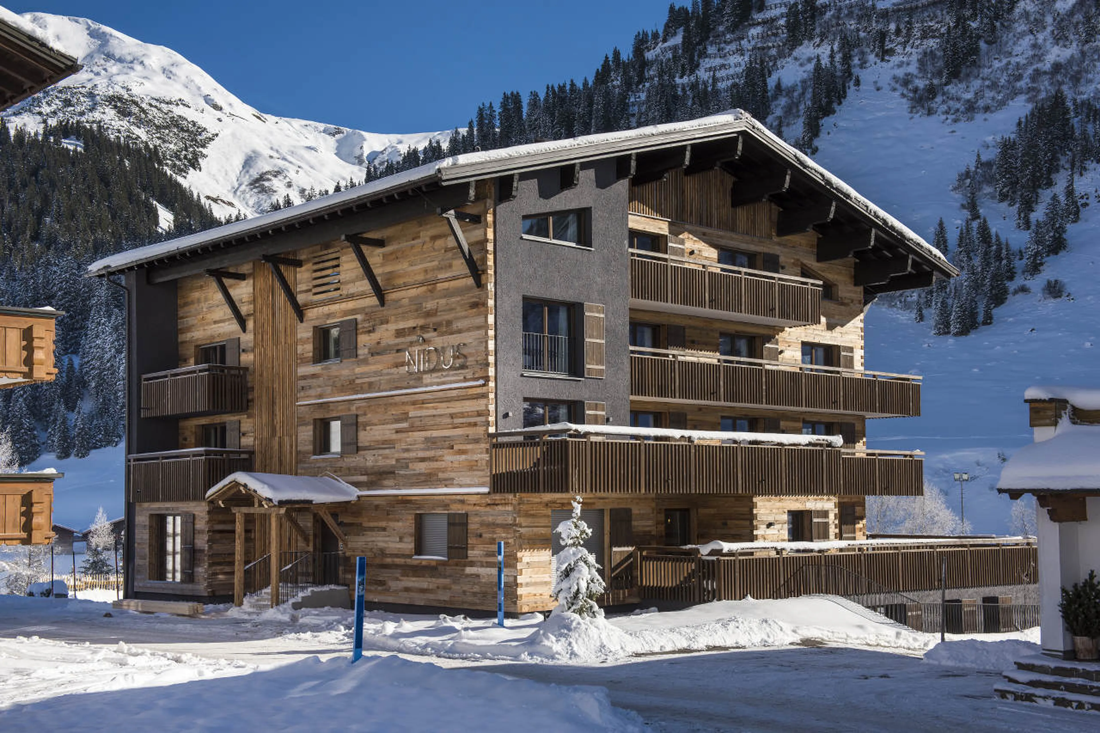 Exterior of Nidus Apartment 2 in Lech