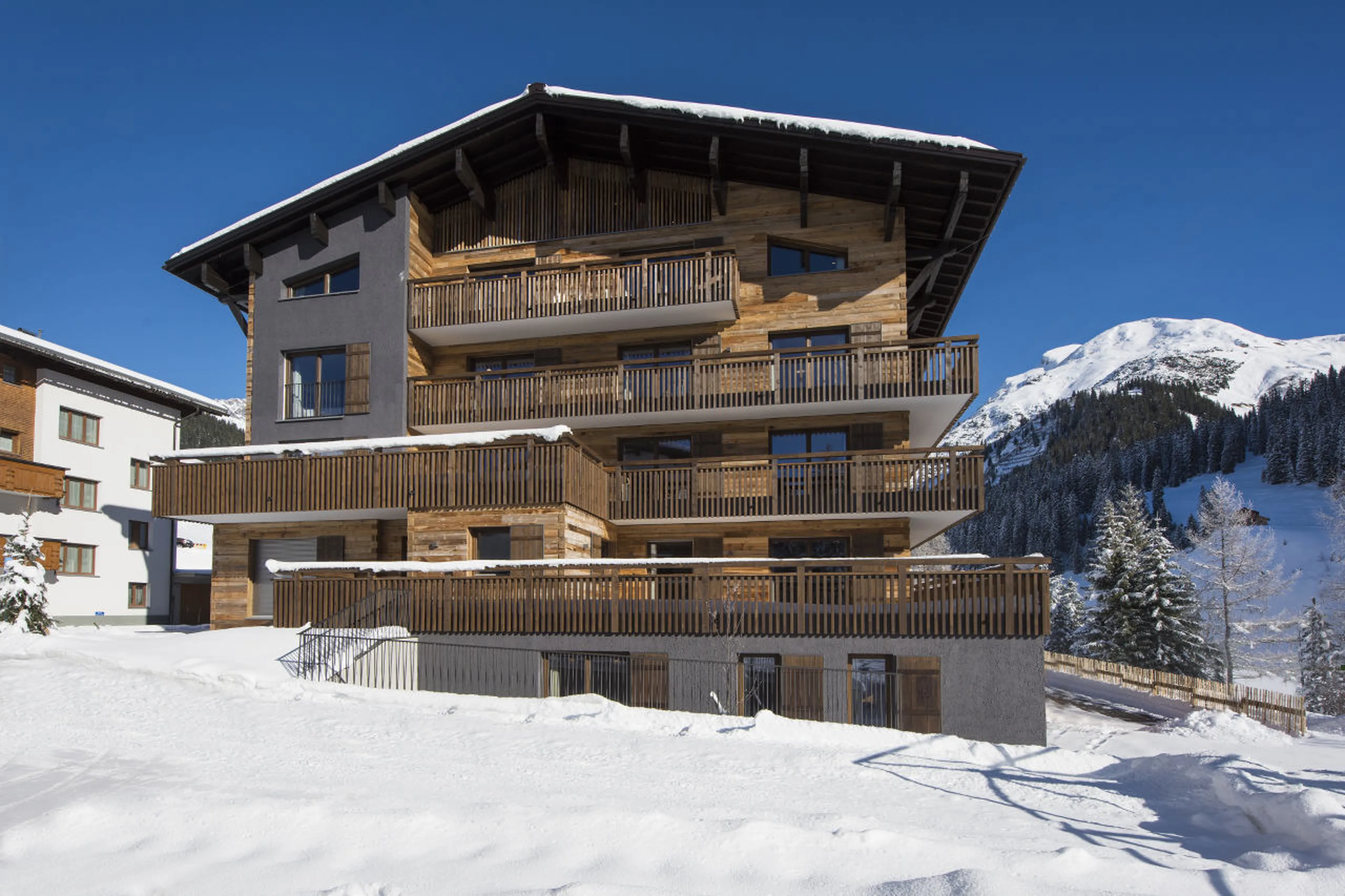 Exterior of Nidus Apartment 3 in Lech