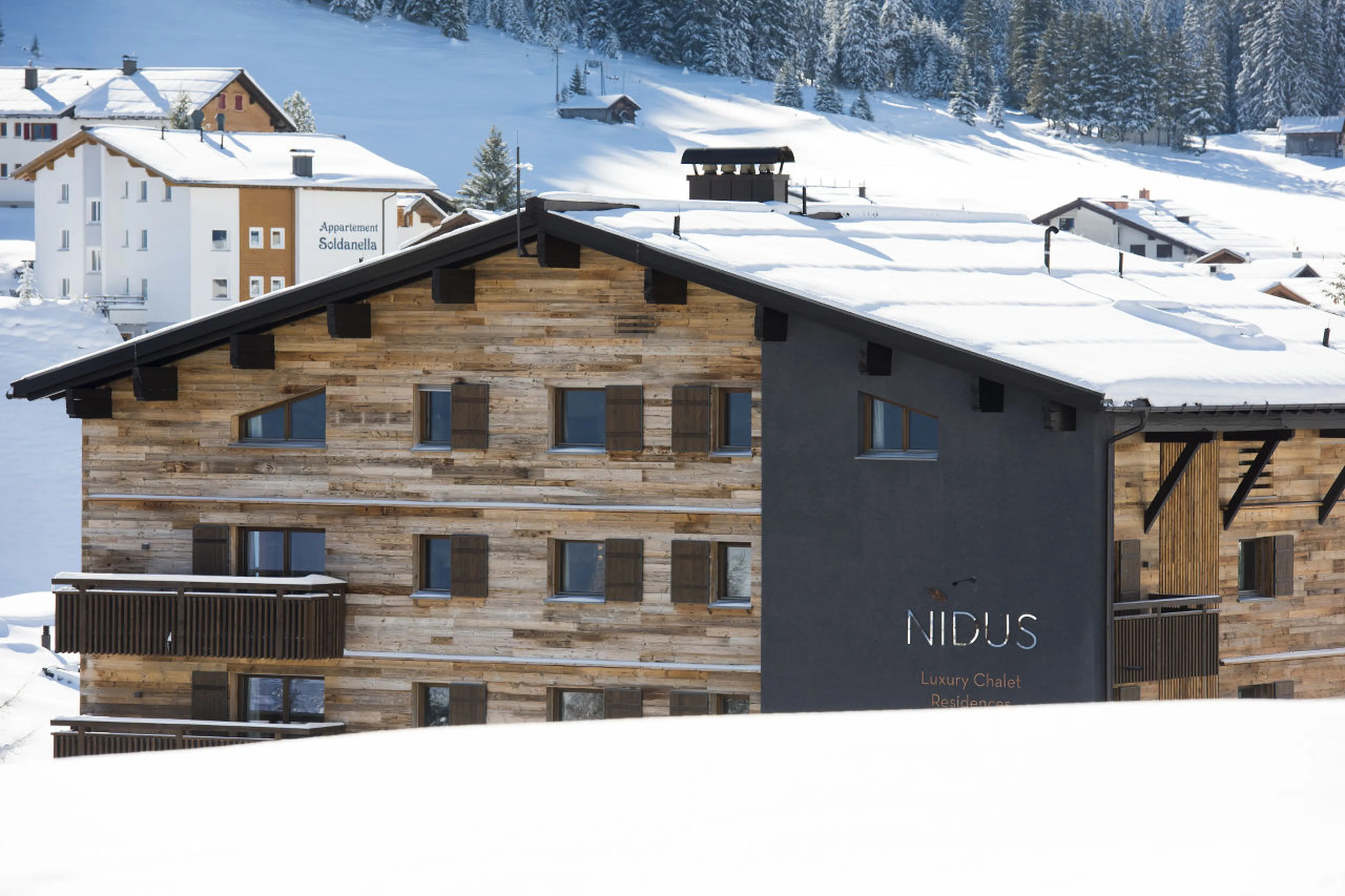 Exterior of Nidus Apartment 4 in Lech