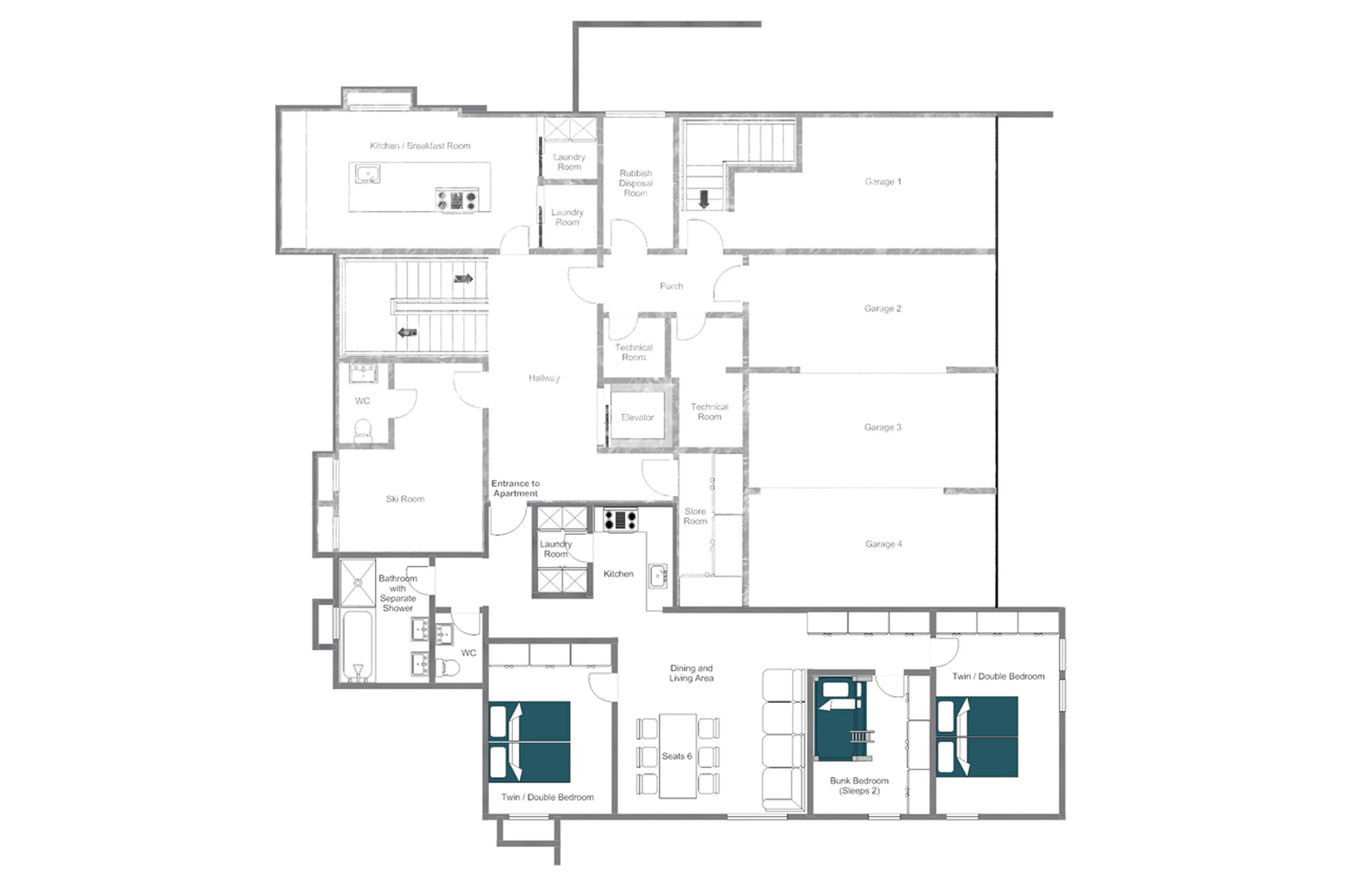 Floor plan of Nidus Apartment in Lech