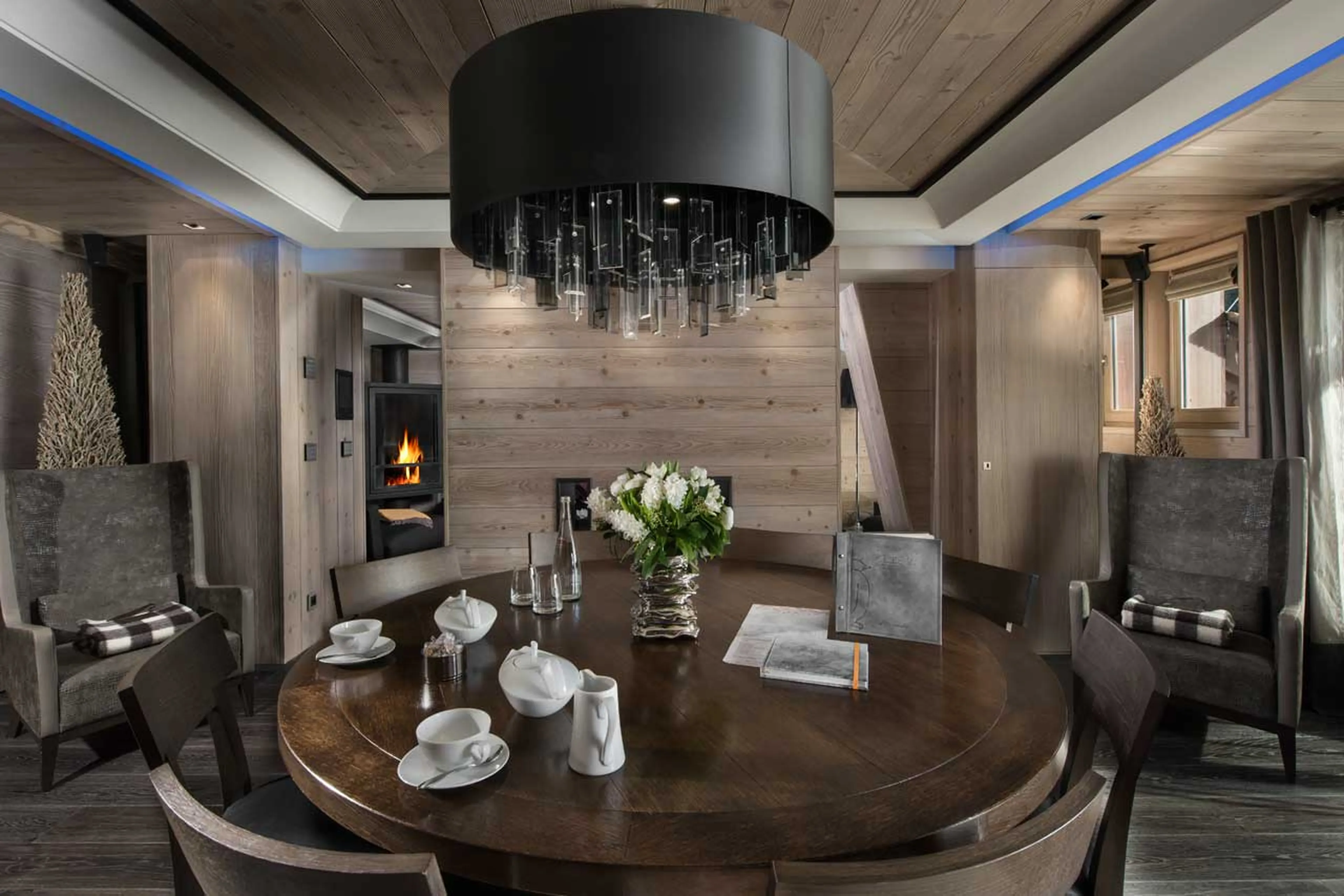 Dining room in Apartment Onyx in Courchevel 1850