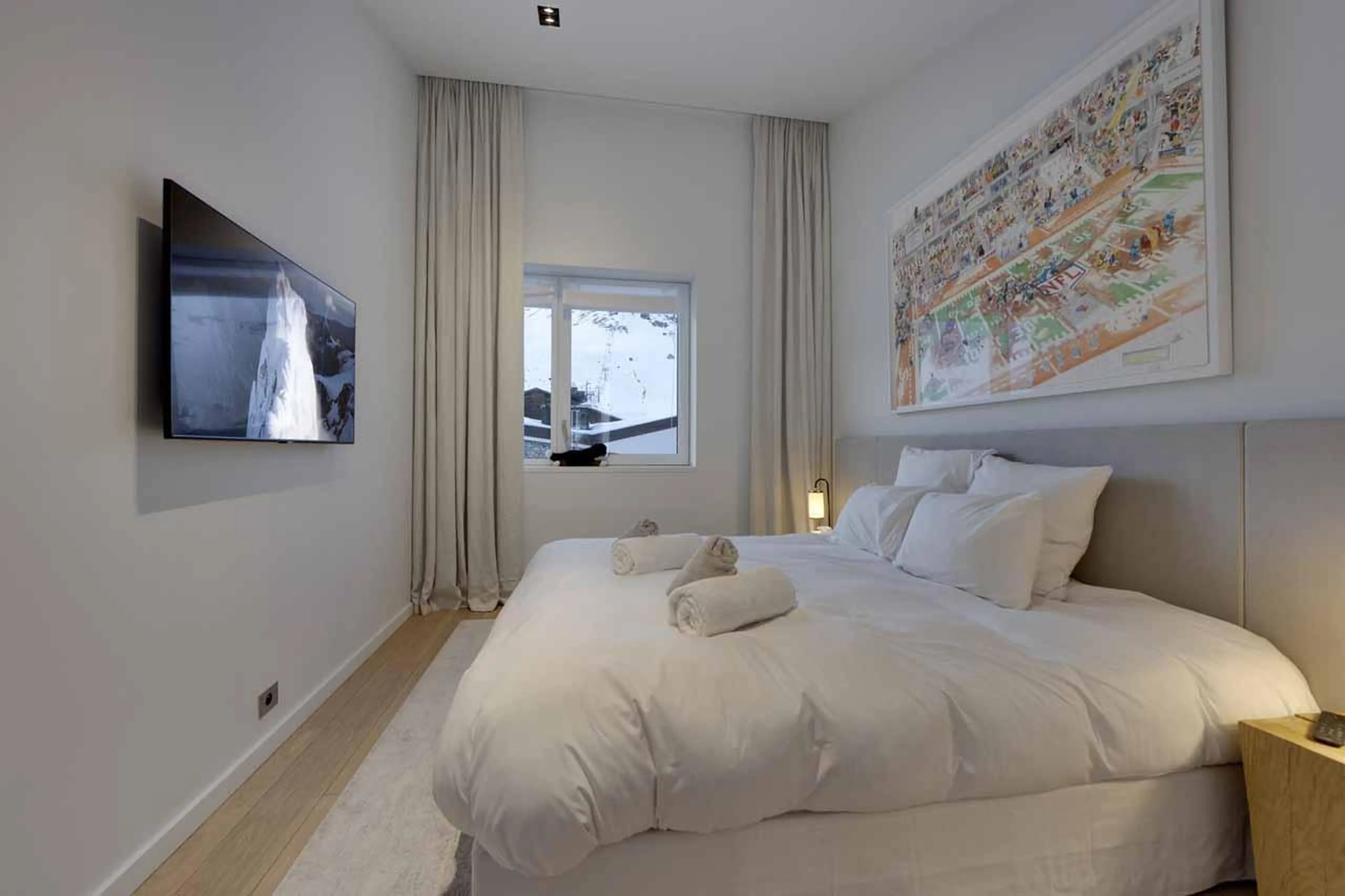 Double bedroom in Apartment Ornate, Tignes
