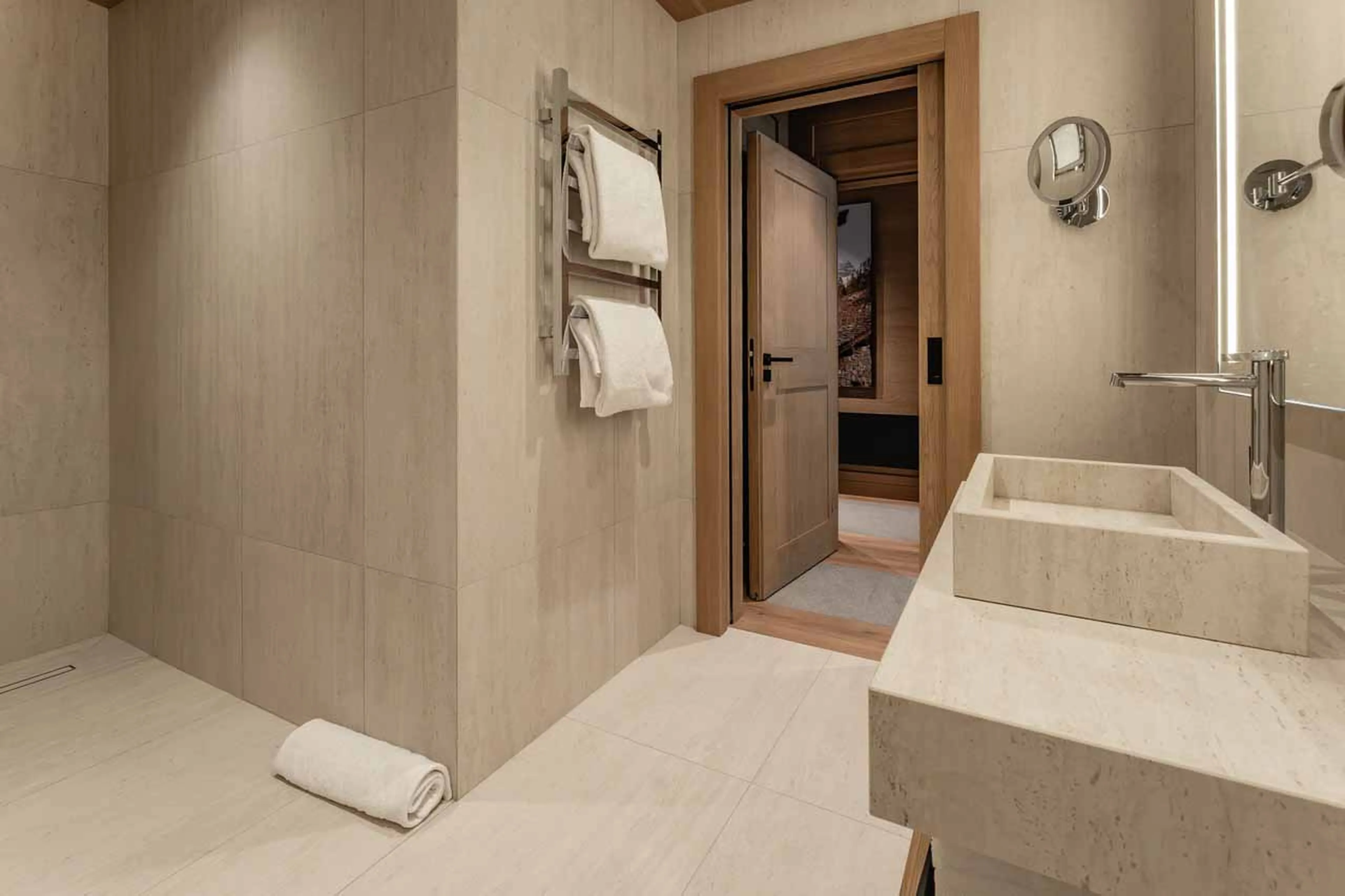 Bedroom 6 en-suite at Apartment Pistini in Val d'Isere