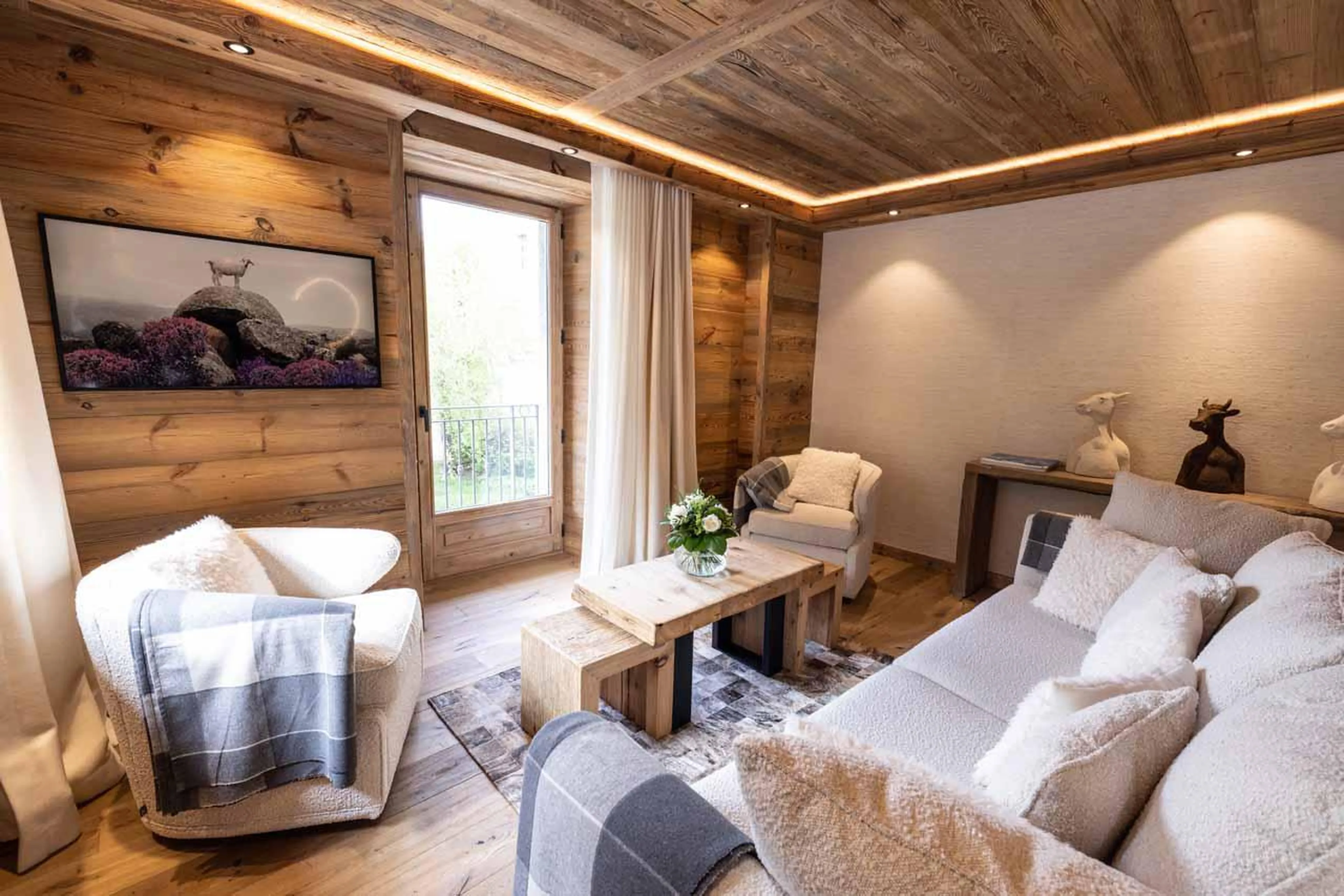 Living area at Apartment Quartz 103 in Chamonix