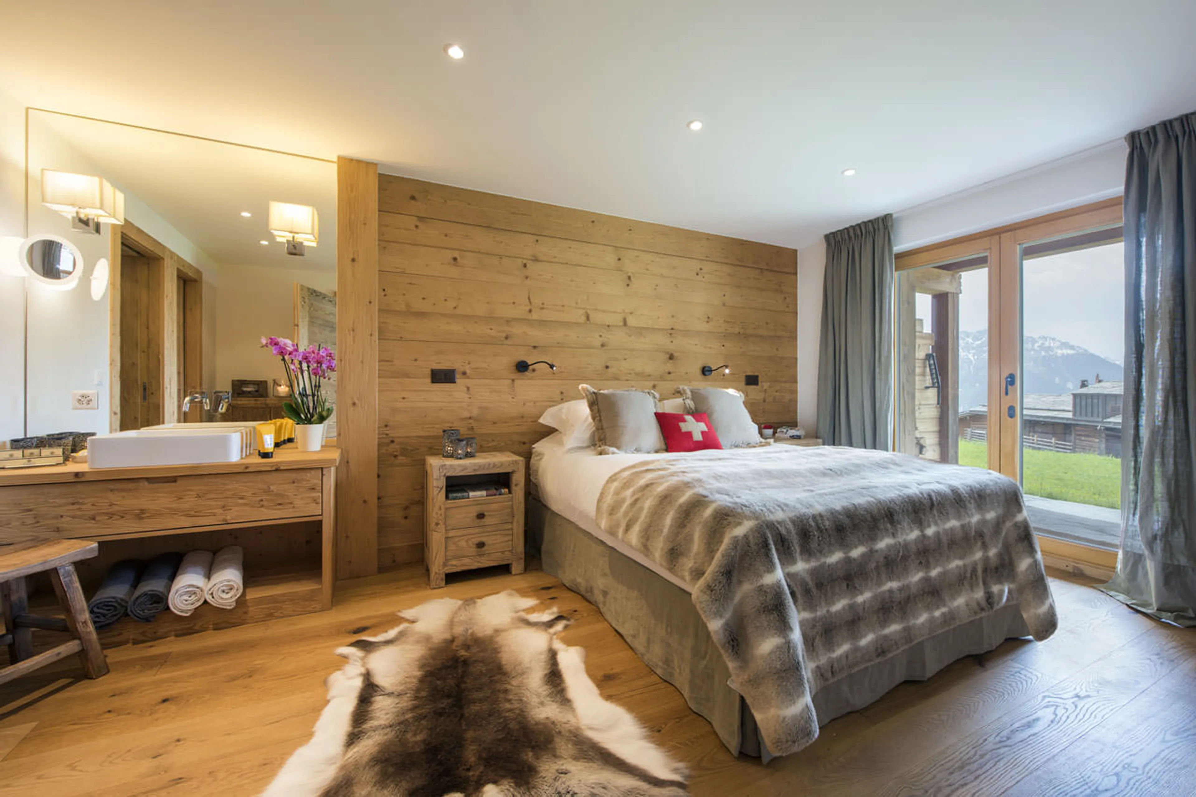 Master bedroom at Apartment Saana in Verbier