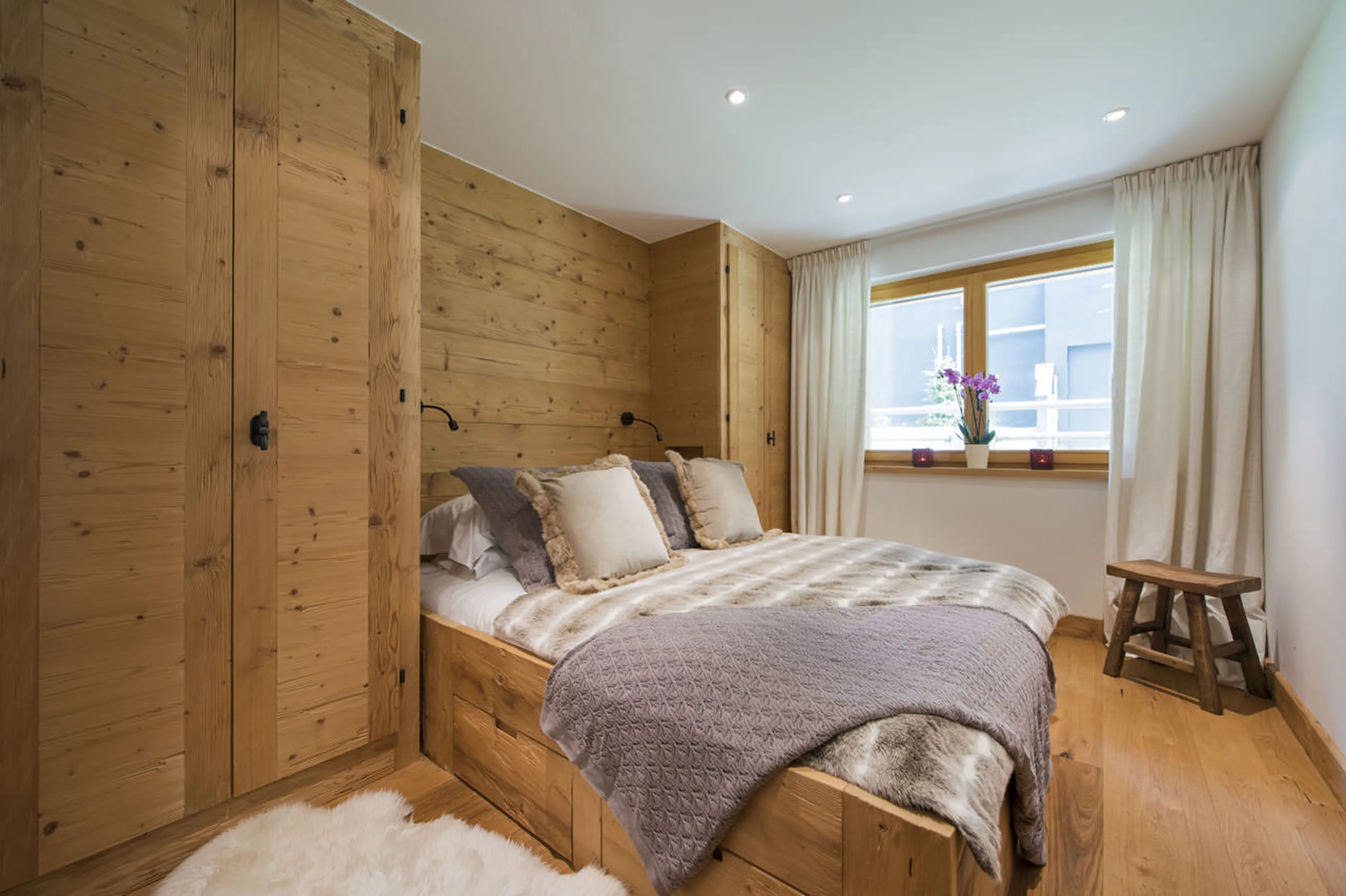 Bedroom two at Apartment Saana in Verbier