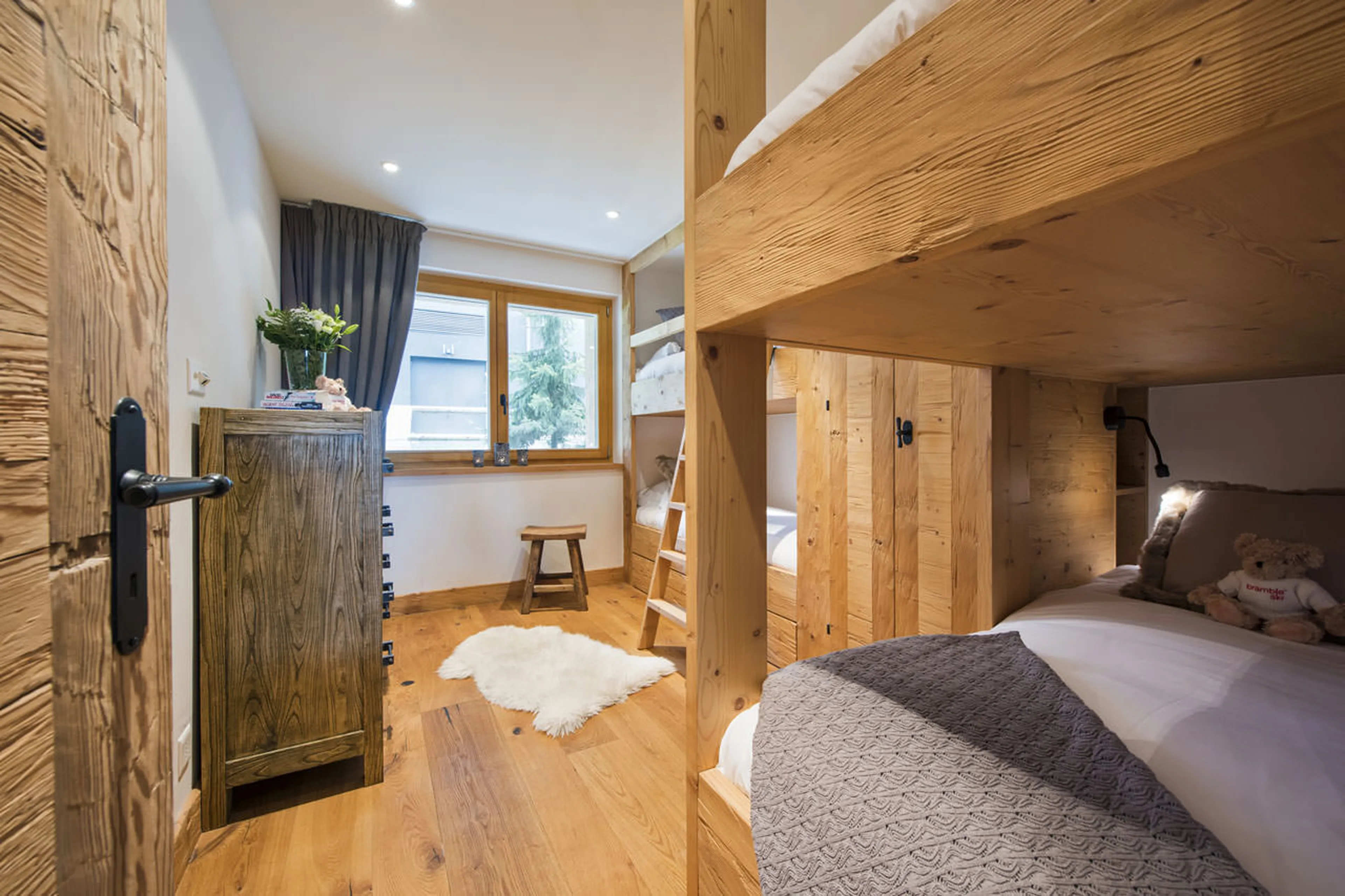 Bedroom three at Apartment Saana in Verbier