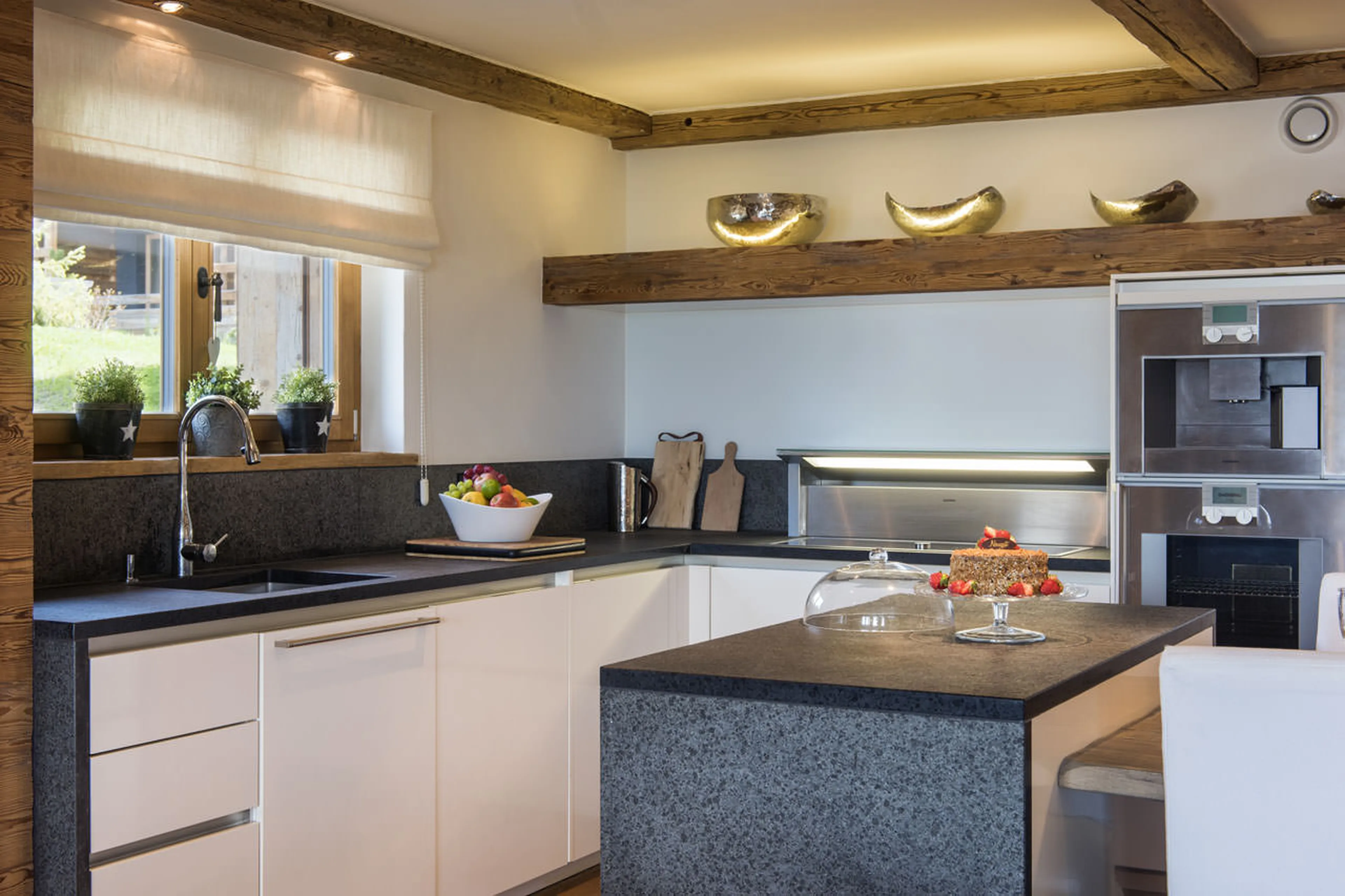 Kitchen at Apartment Saana in Verbier