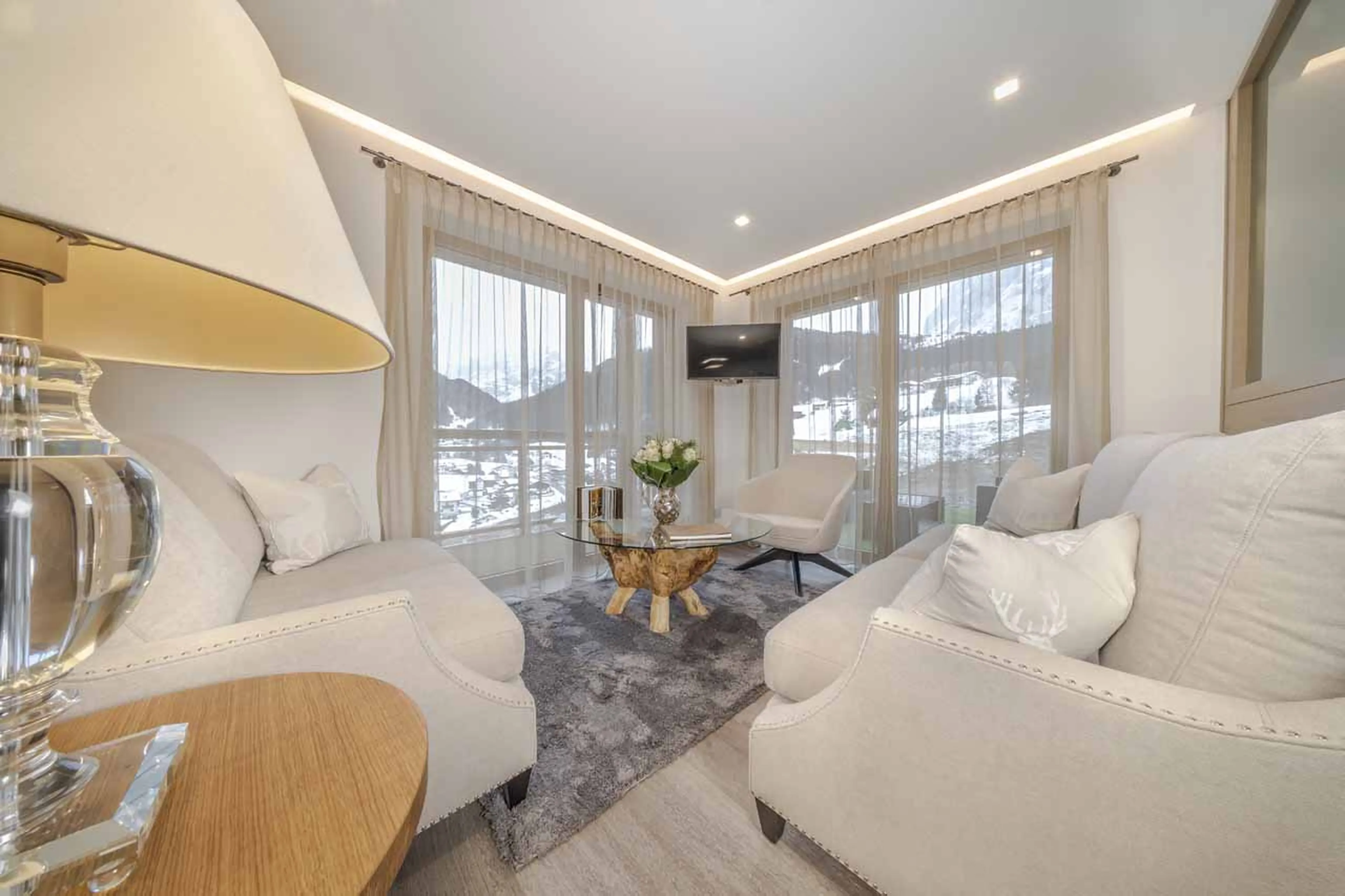 Living room at Apartment Selva in Val Gardena