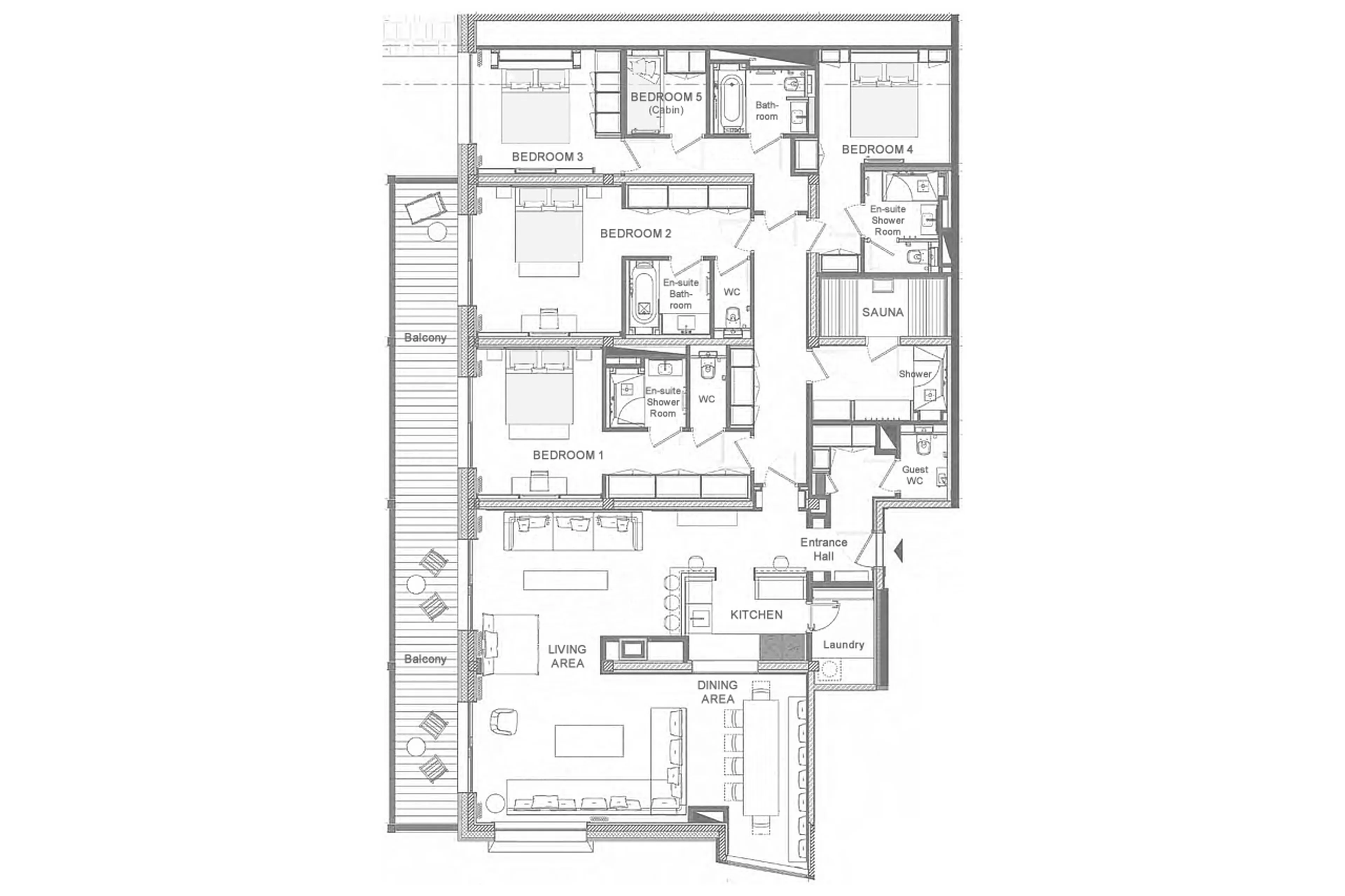 Floor plan of Apartment Antares Sirius 401 in Meribel