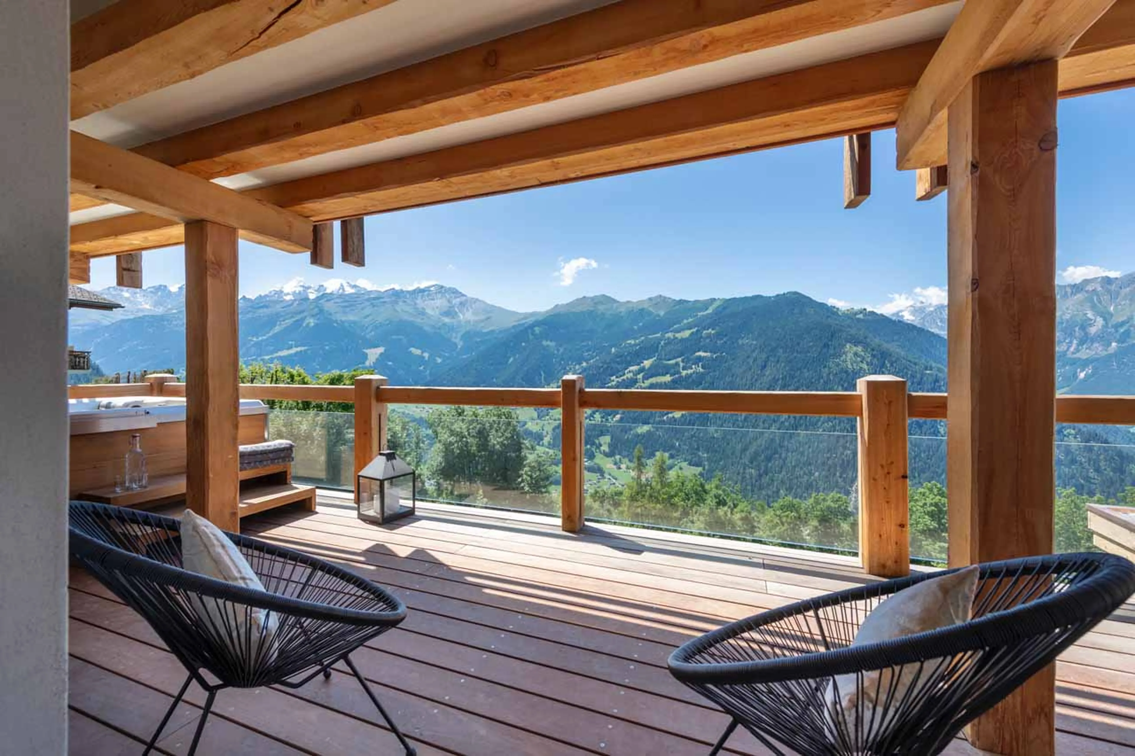 Balcony at Apartment Stefano in Verbier