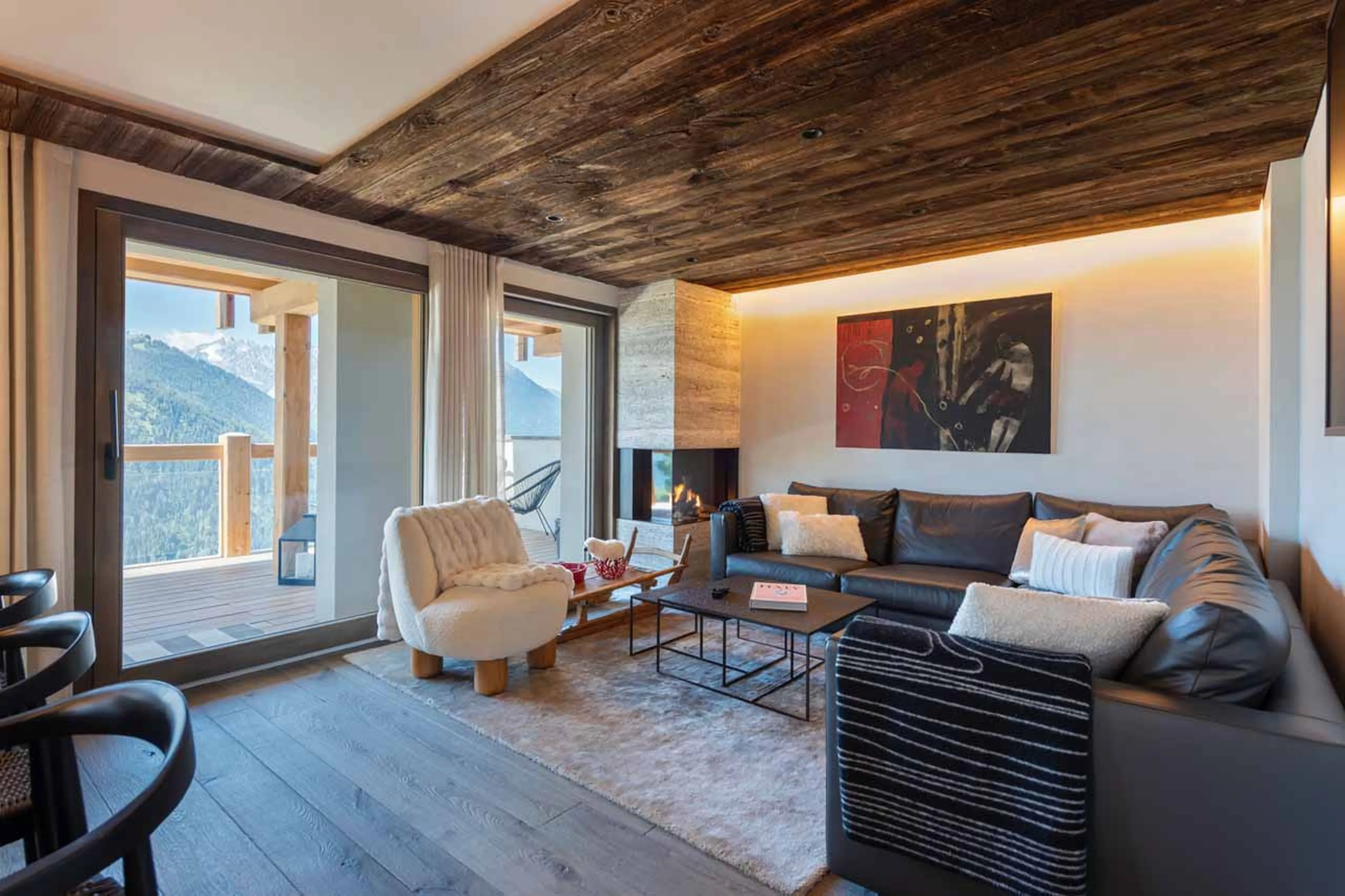 Living area at Apartment Stefano in Verbier