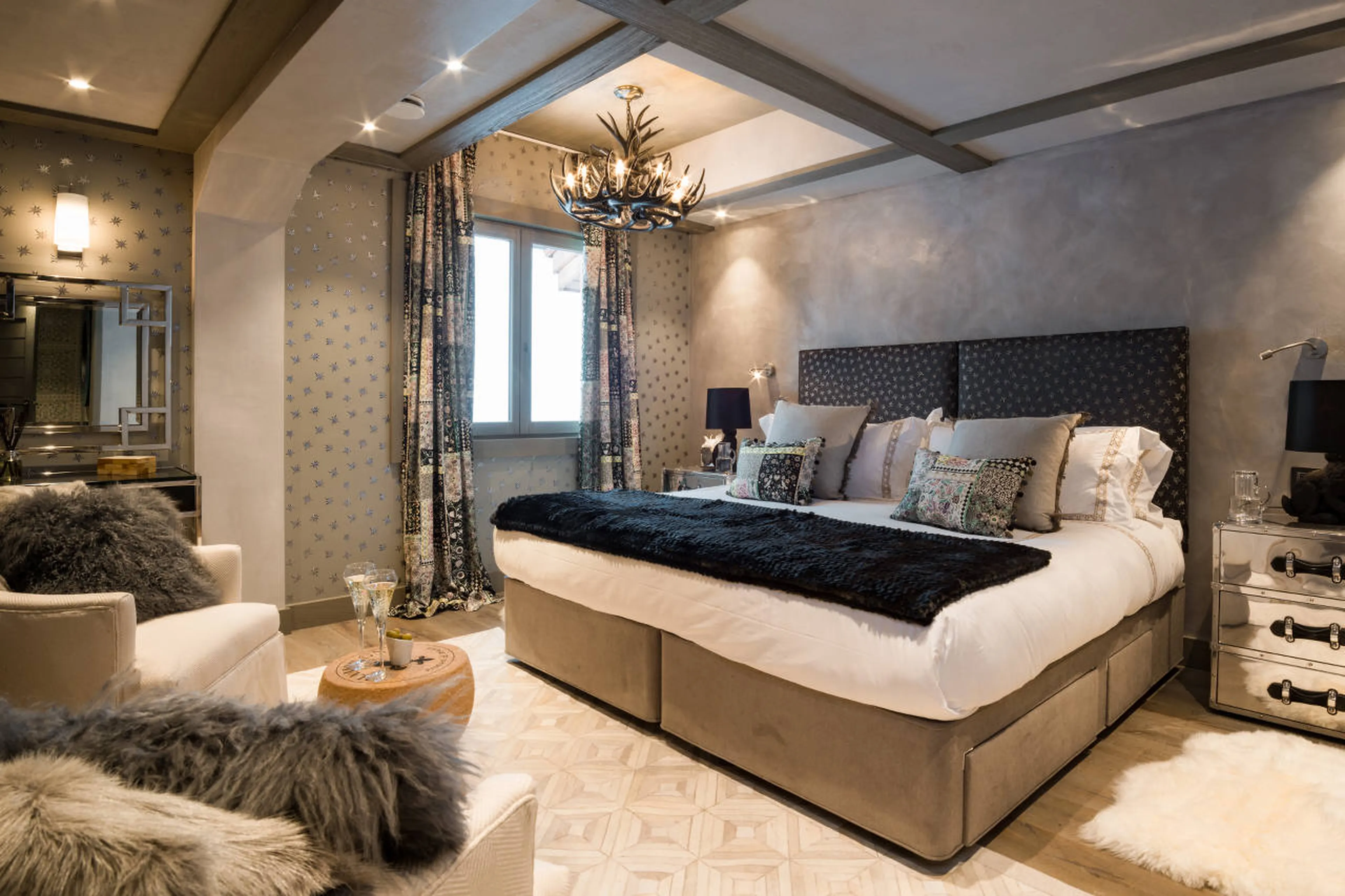 Bedroom one at Chalet Sweet Escape in Courchevel 1850