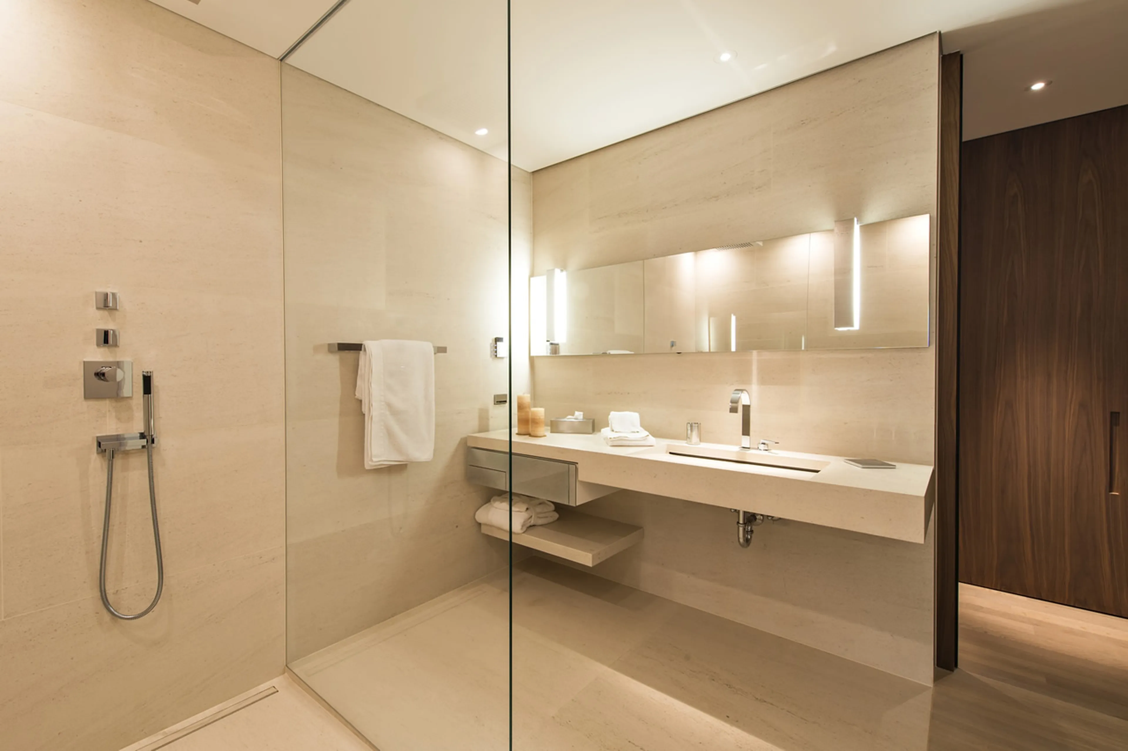 En-suite bathroom in The Loft in St Moritz