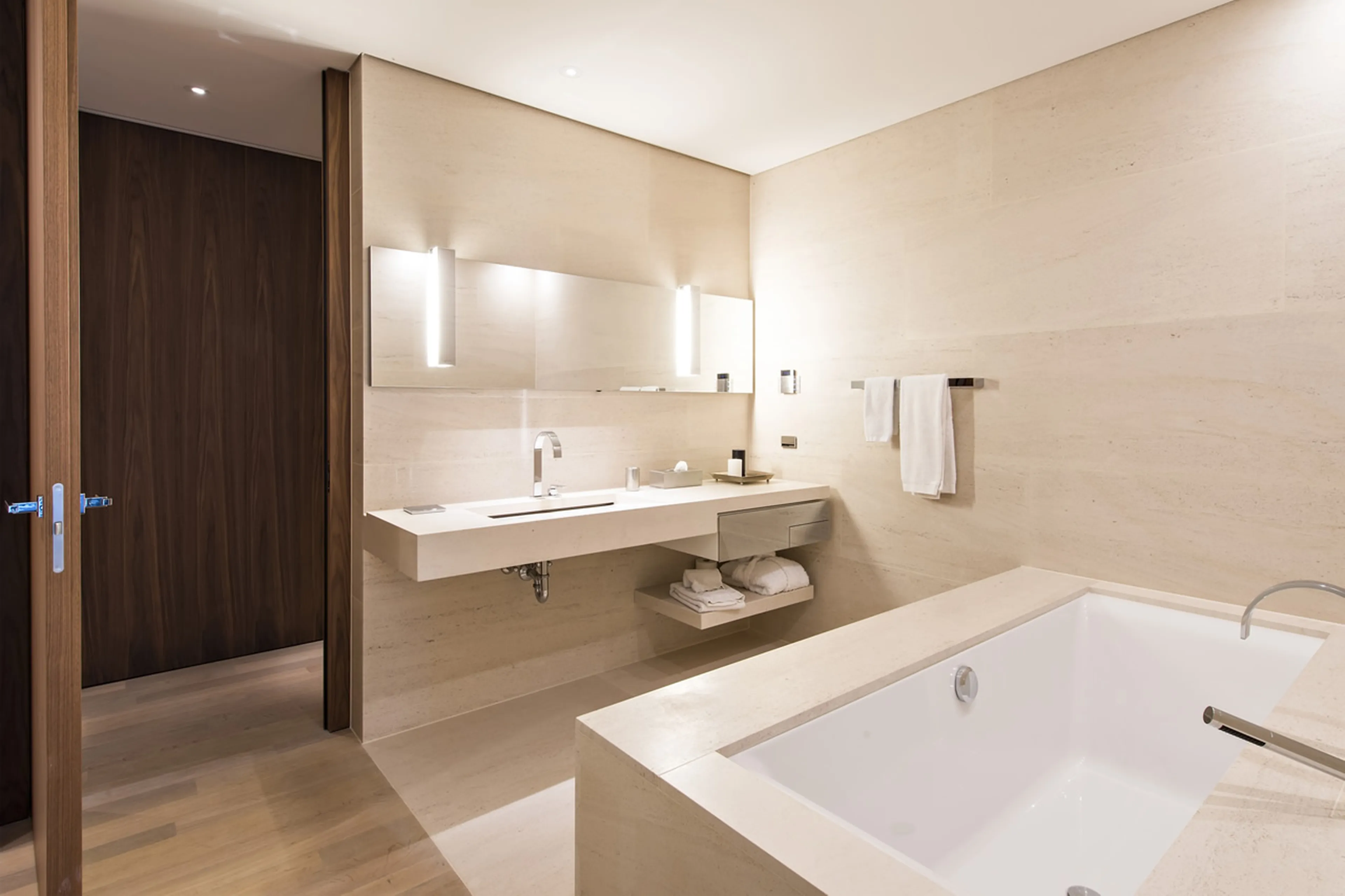 En-suite bathroom at The Loft in St Moritz